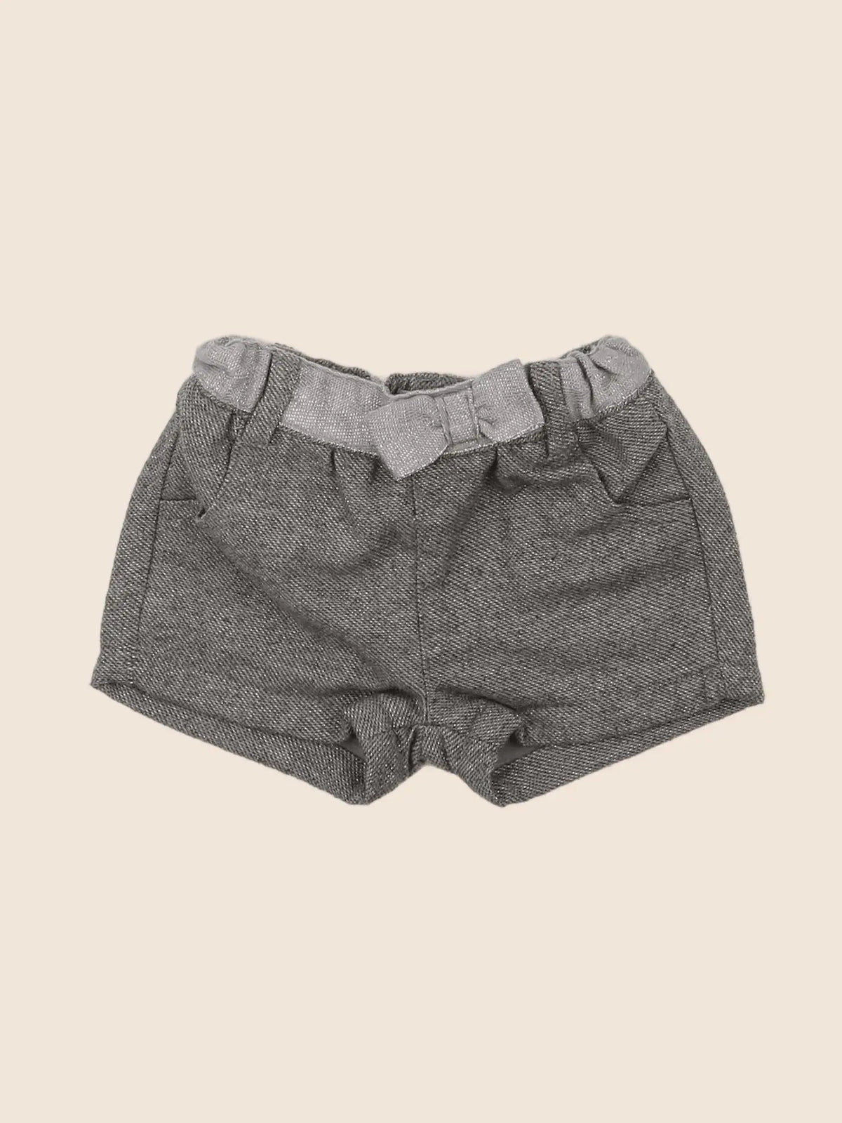 Vertbaudet - short gris, argent - 3 mois