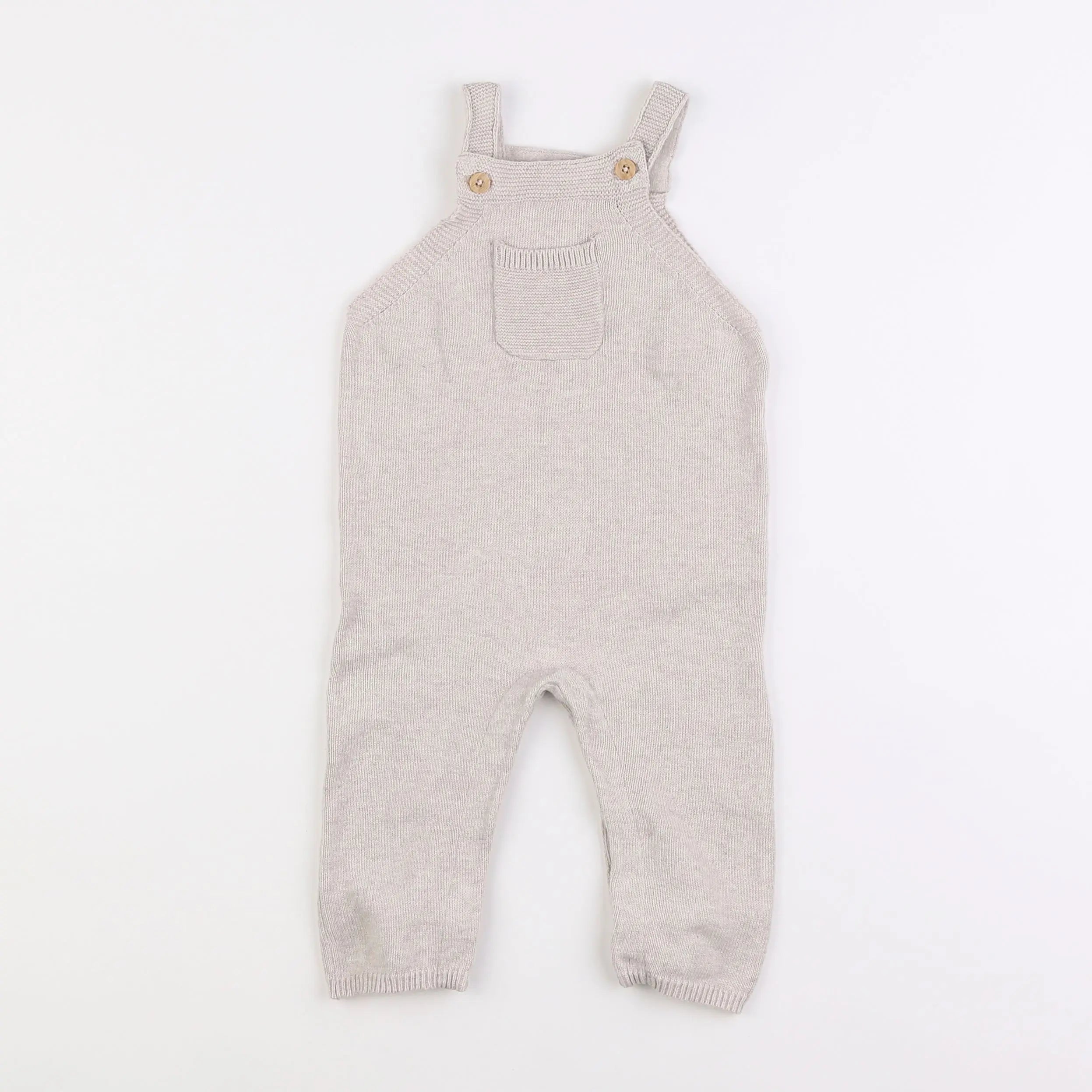 Vertbaudet - salopette beige - 9 mois