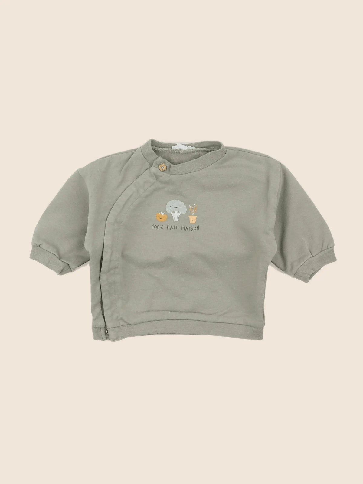 Vertbaudet - sweat vert - 3 mois