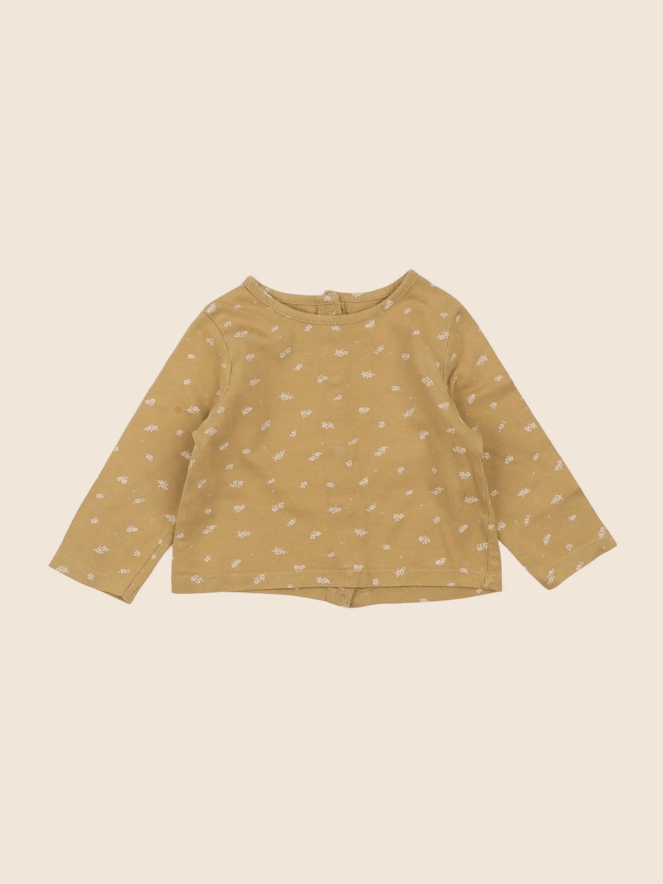 Vertbaudet - tee-shirt jaune - 6 mois