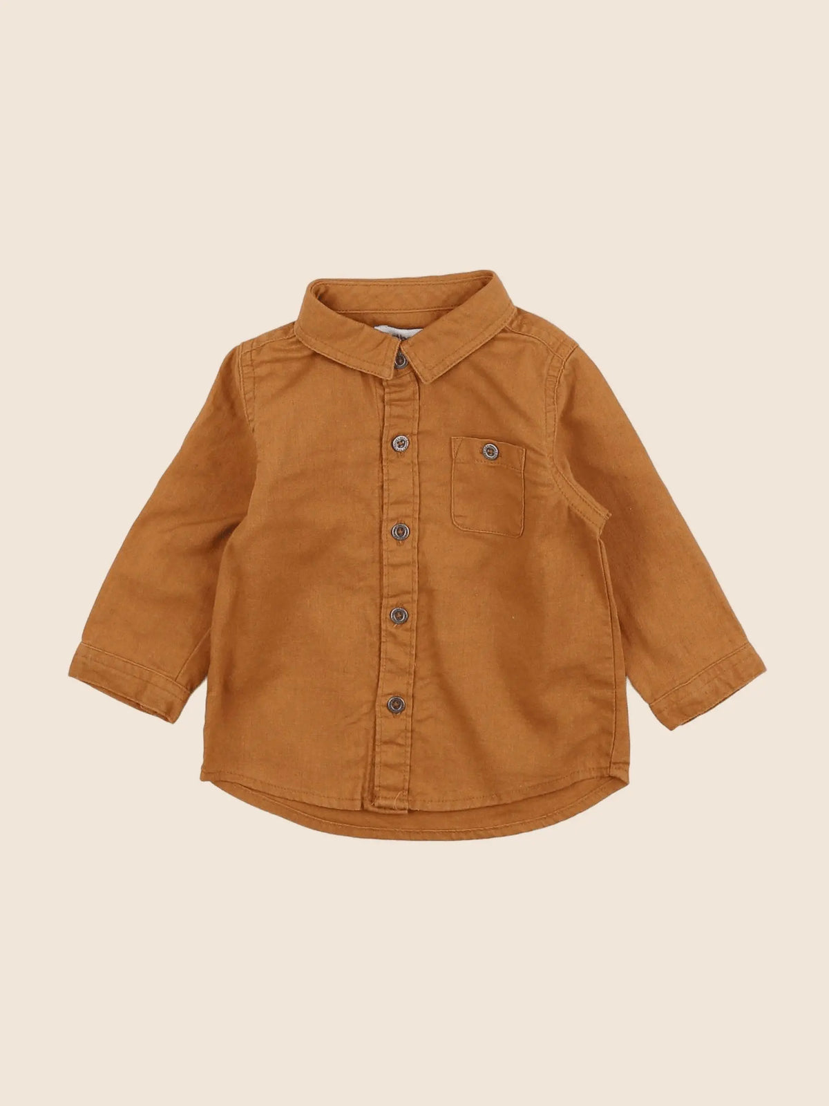 Vertbaudet - chemise marron - 6 mois