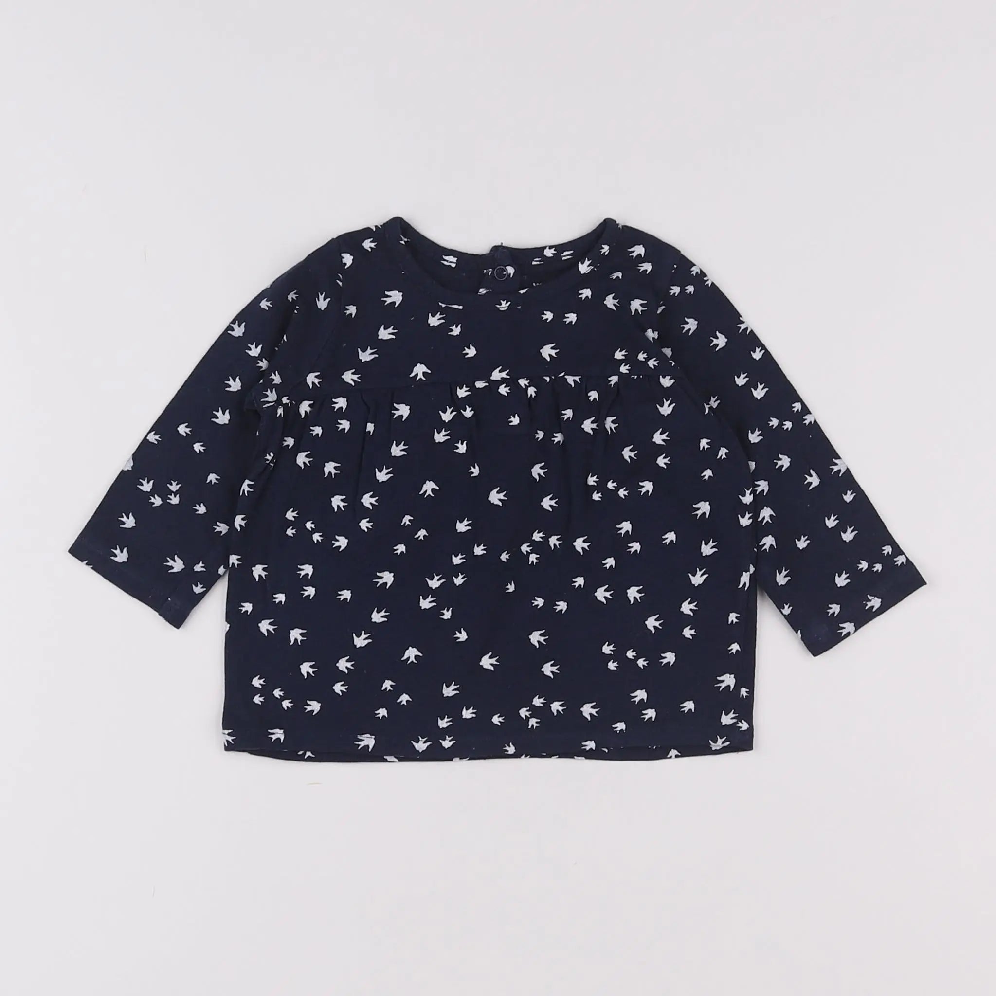 Vertbaudet - tee-shirt bleu - 6 mois