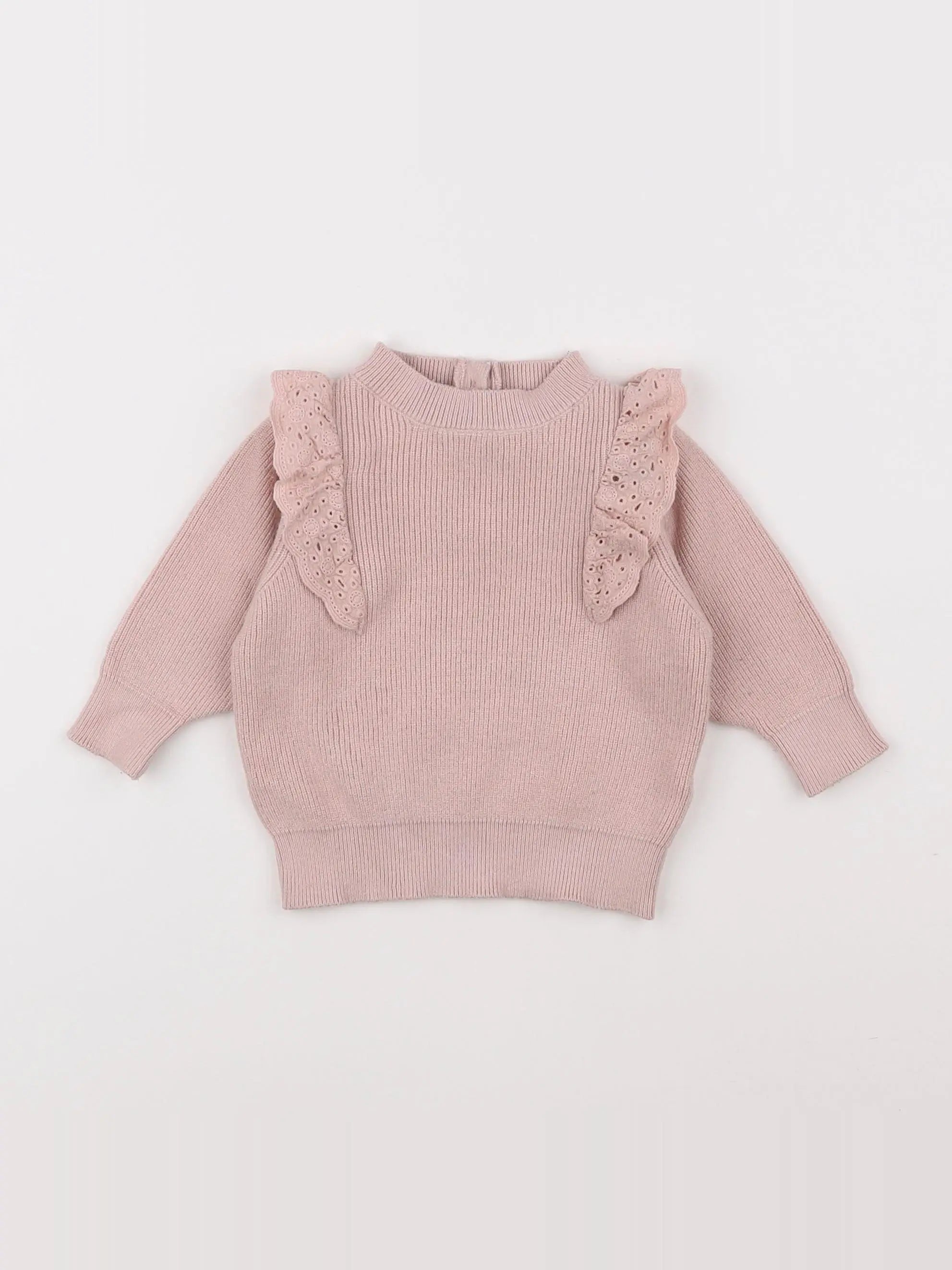 Eden & Victor - pull rose - 6 mois