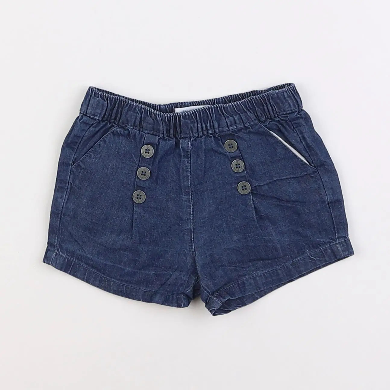 Vertbaudet - short bleu - 9 mois