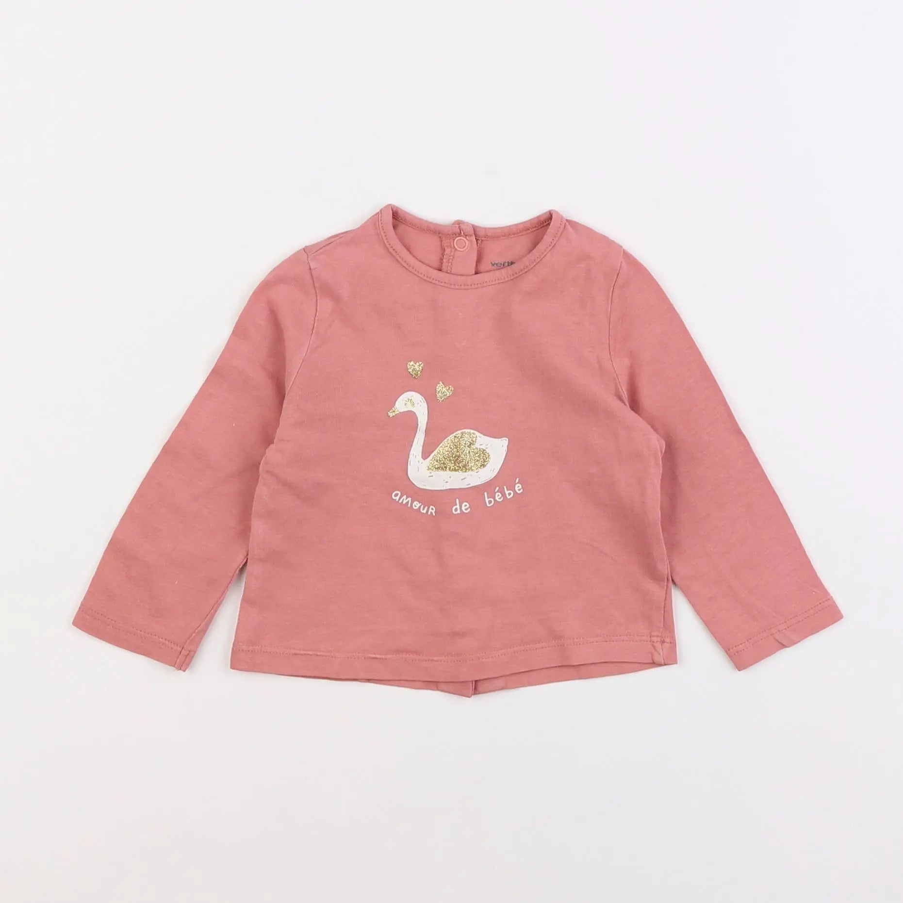 Vertbaudet - tee-shirt rose - 6 mois
