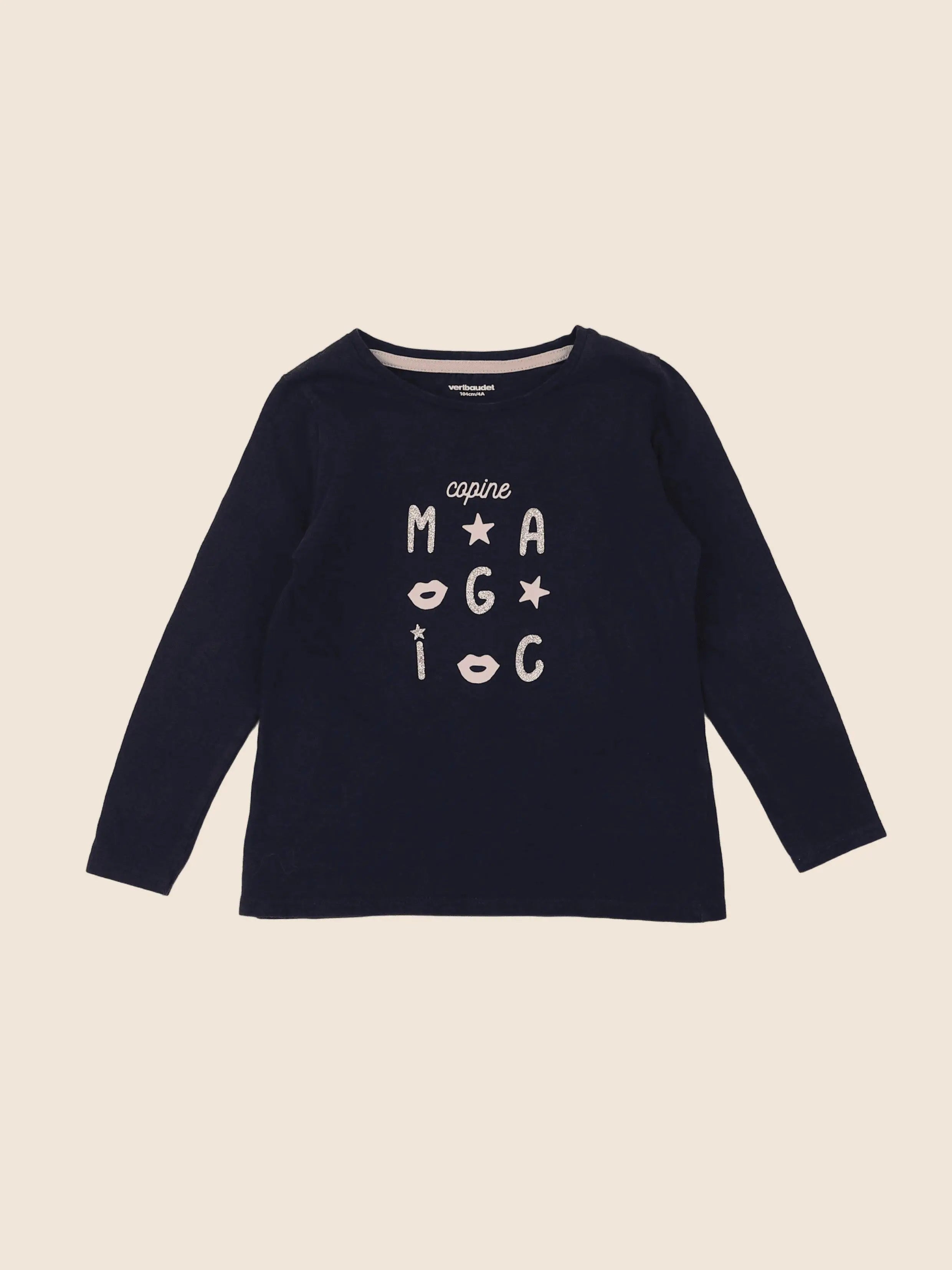 Vertbaudet - tee-shirt bleu - 4 ans