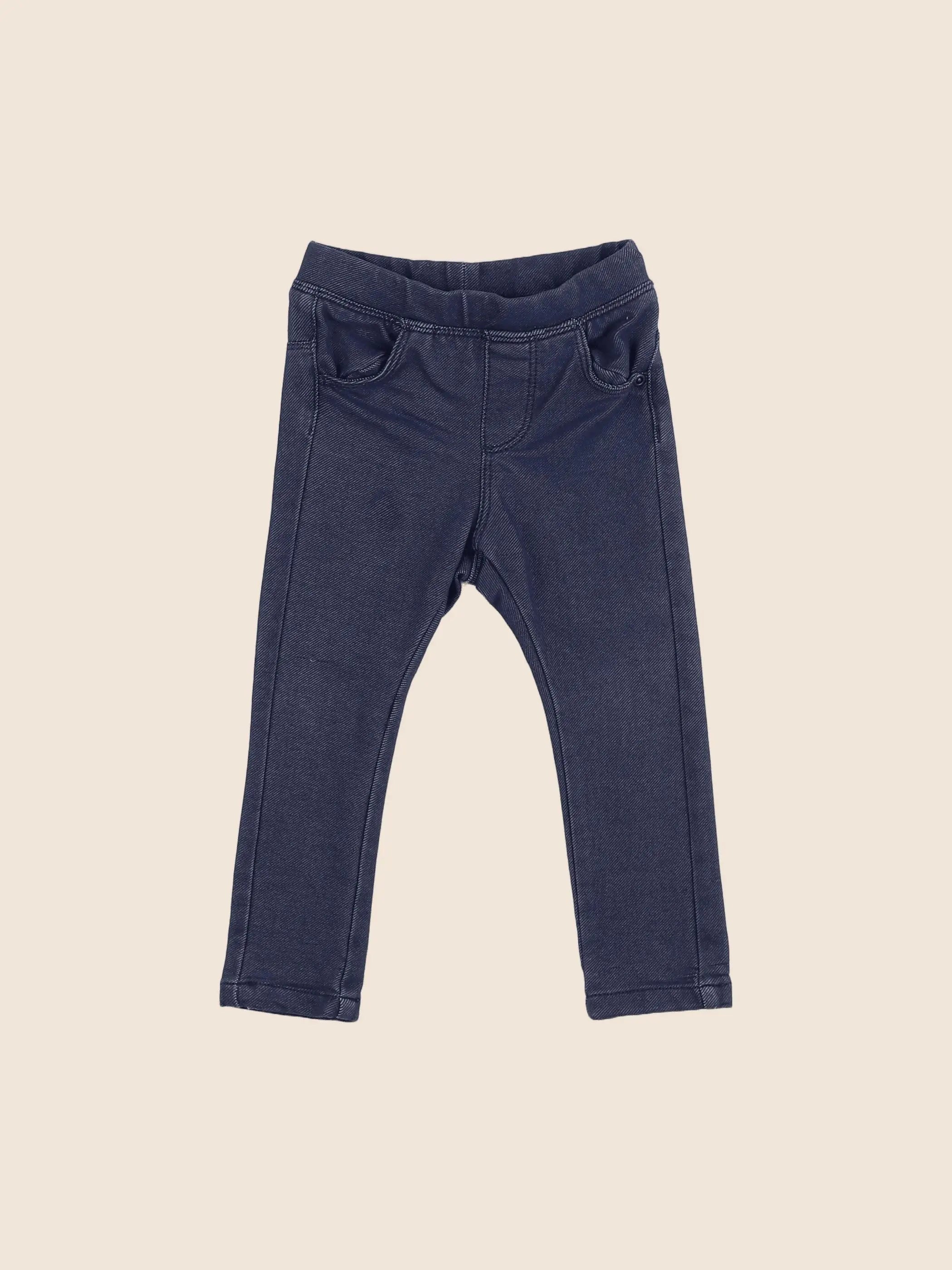Vertbaudet - jegging bleu - 18 mois