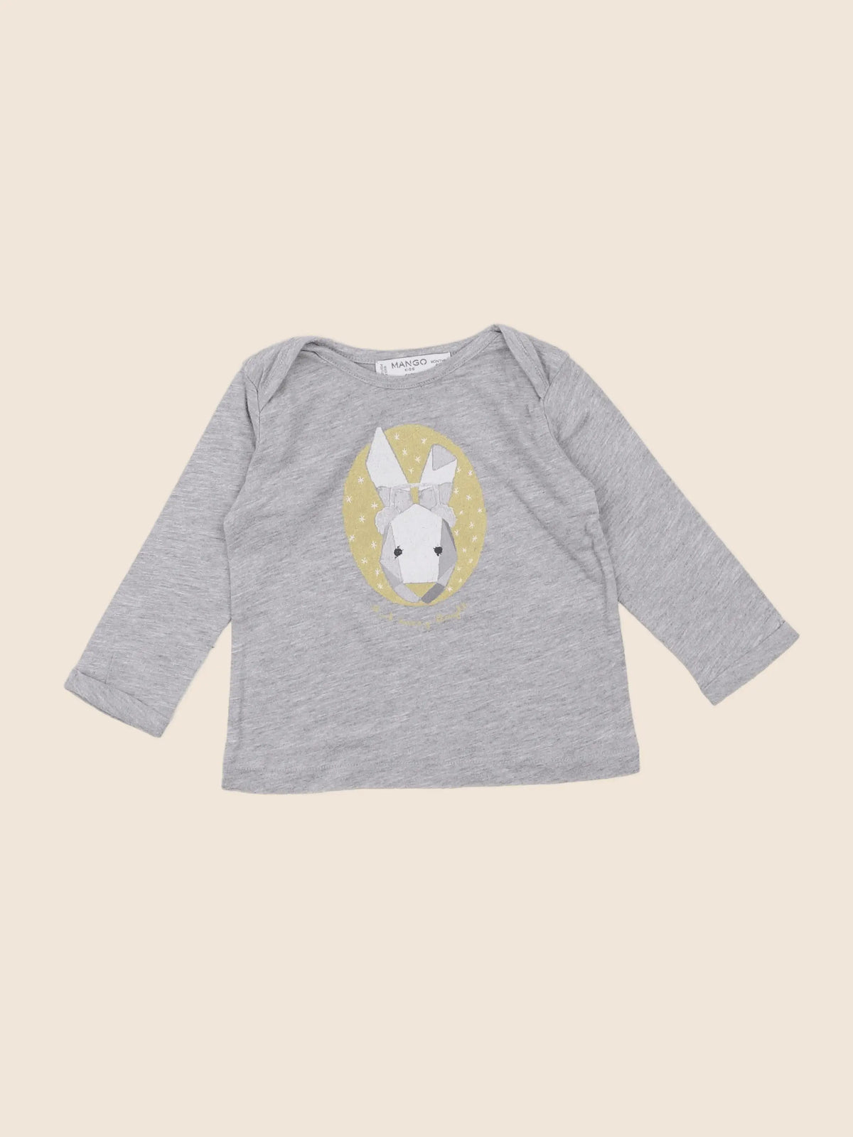 Mango - tee-shirt gris - 6/9 mois