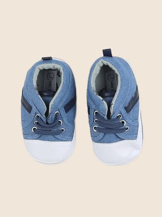 Vertbaudet - chaussons bleu - pointure 9/12 mois
