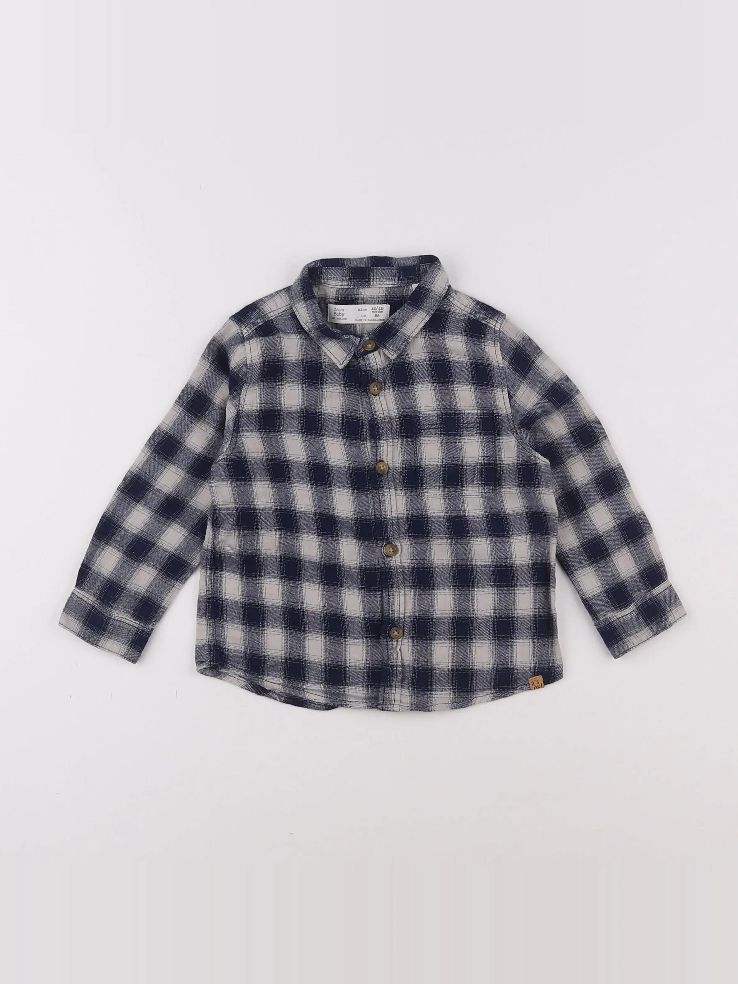 Zara - chemise bleu - 12/18 mois