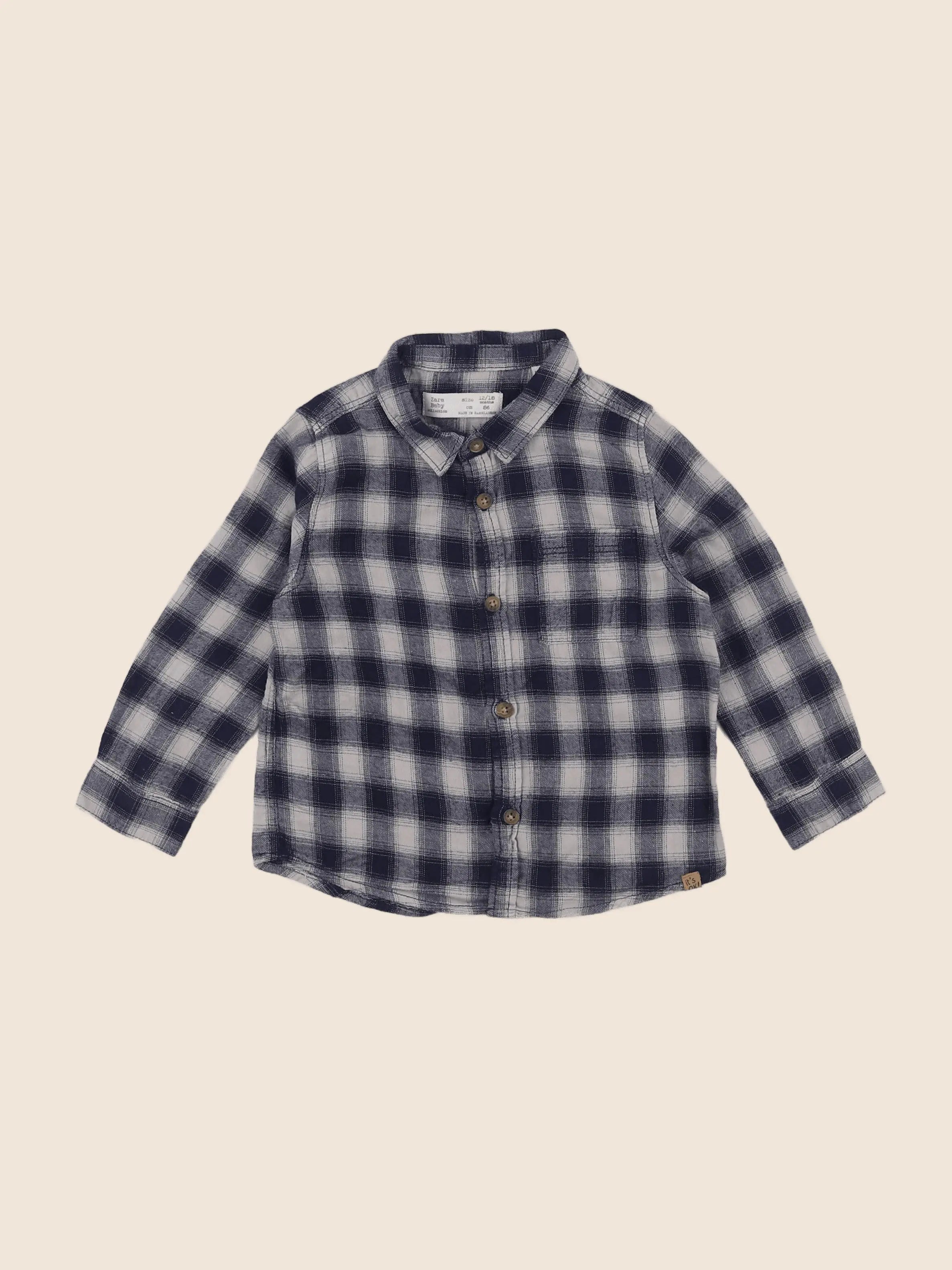 Zara - chemise bleu - 12/18 mois
