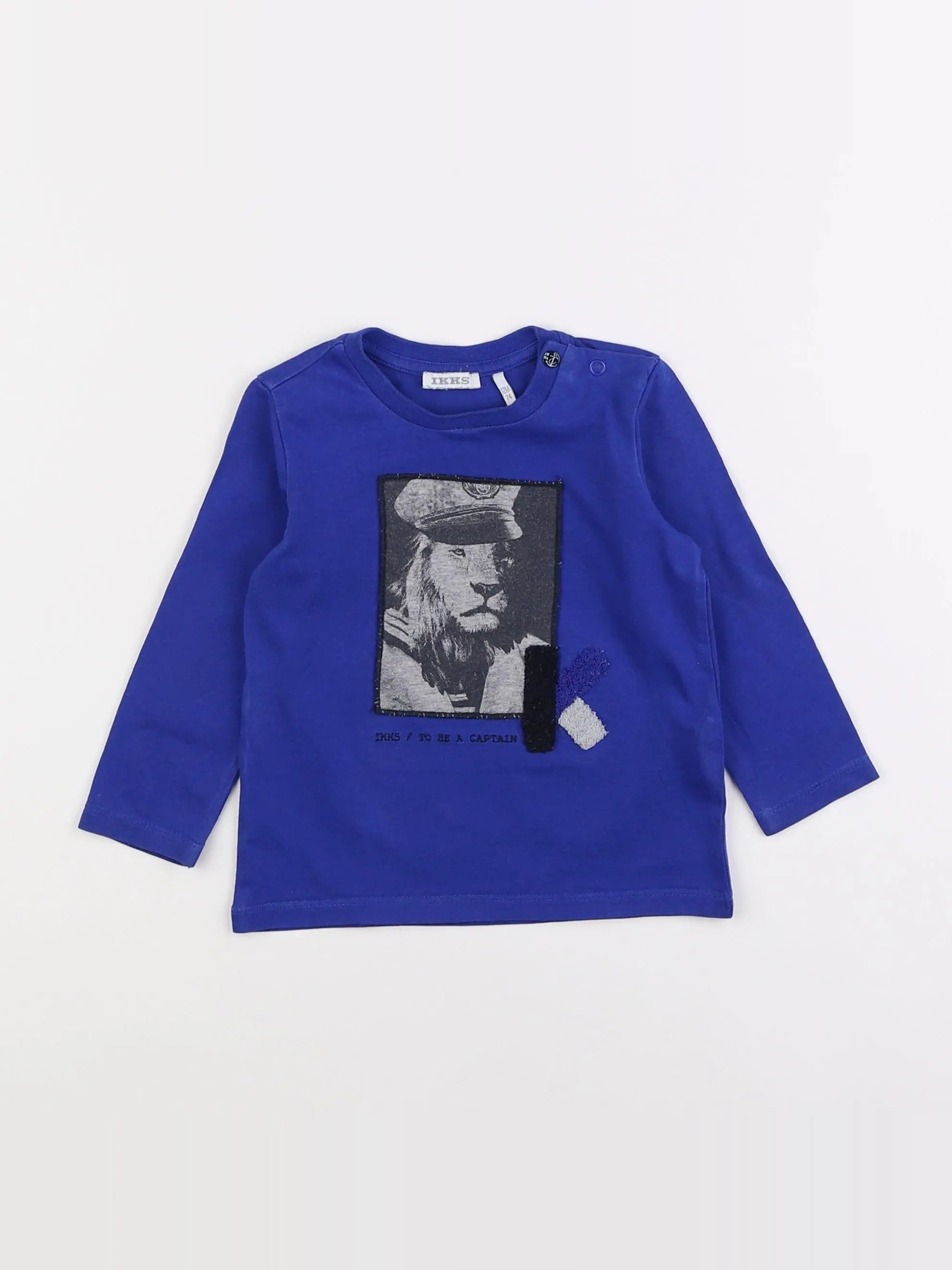 IKKS - tee-shirt bleu - 12 mois