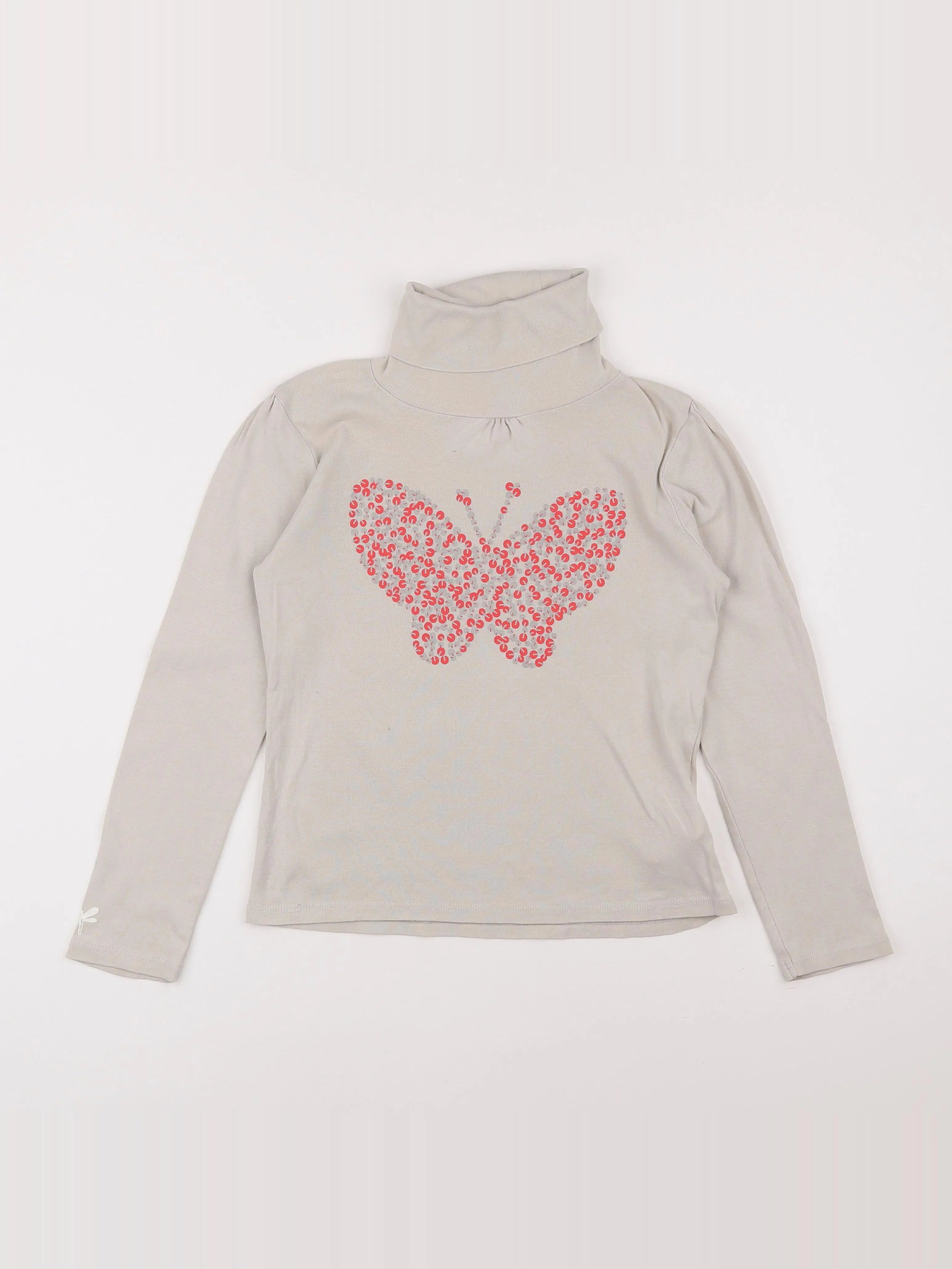 Vertbaudet - sous-pull beige - 10 ans