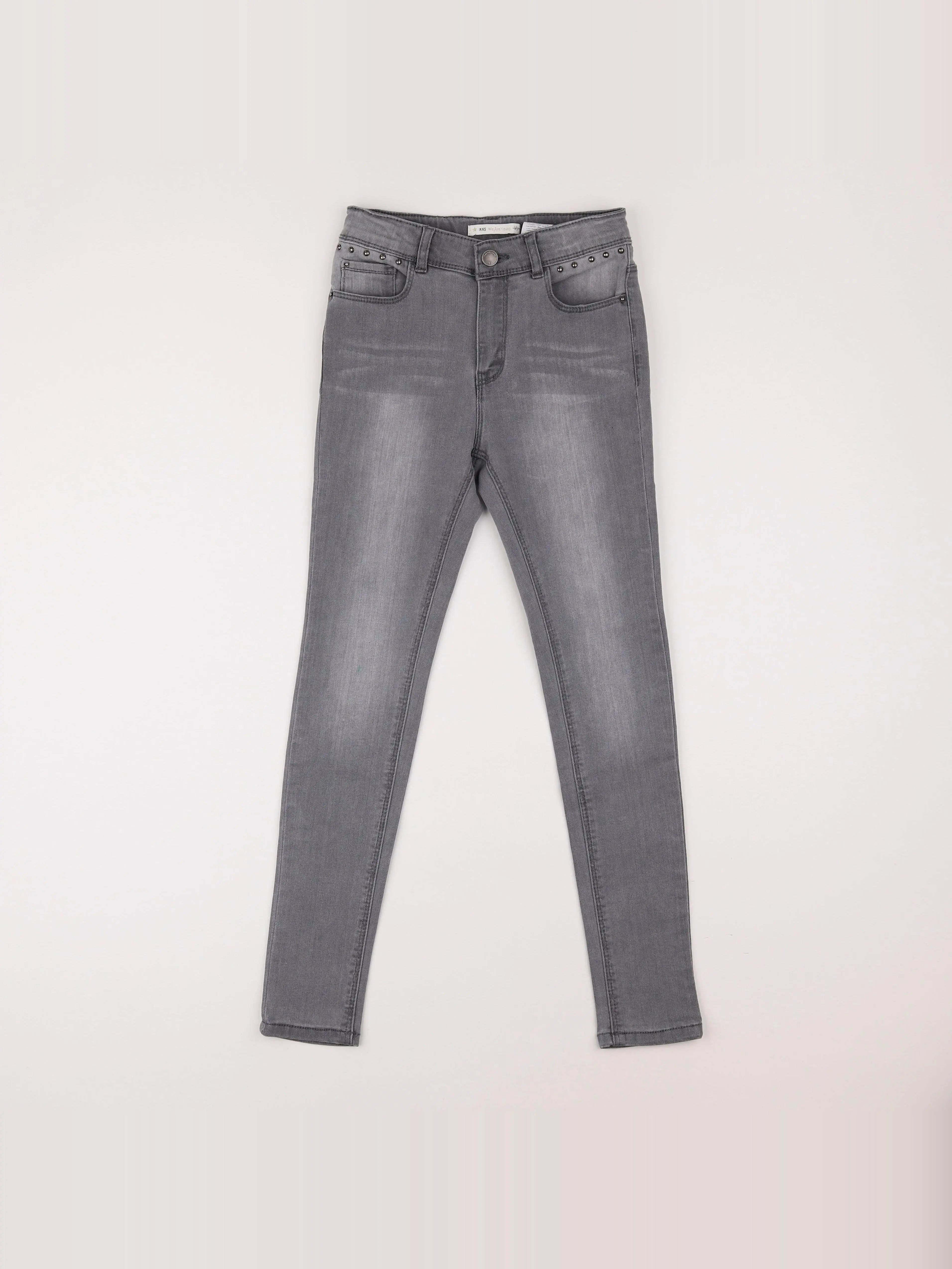 IKKS - jean gris - 10 ans