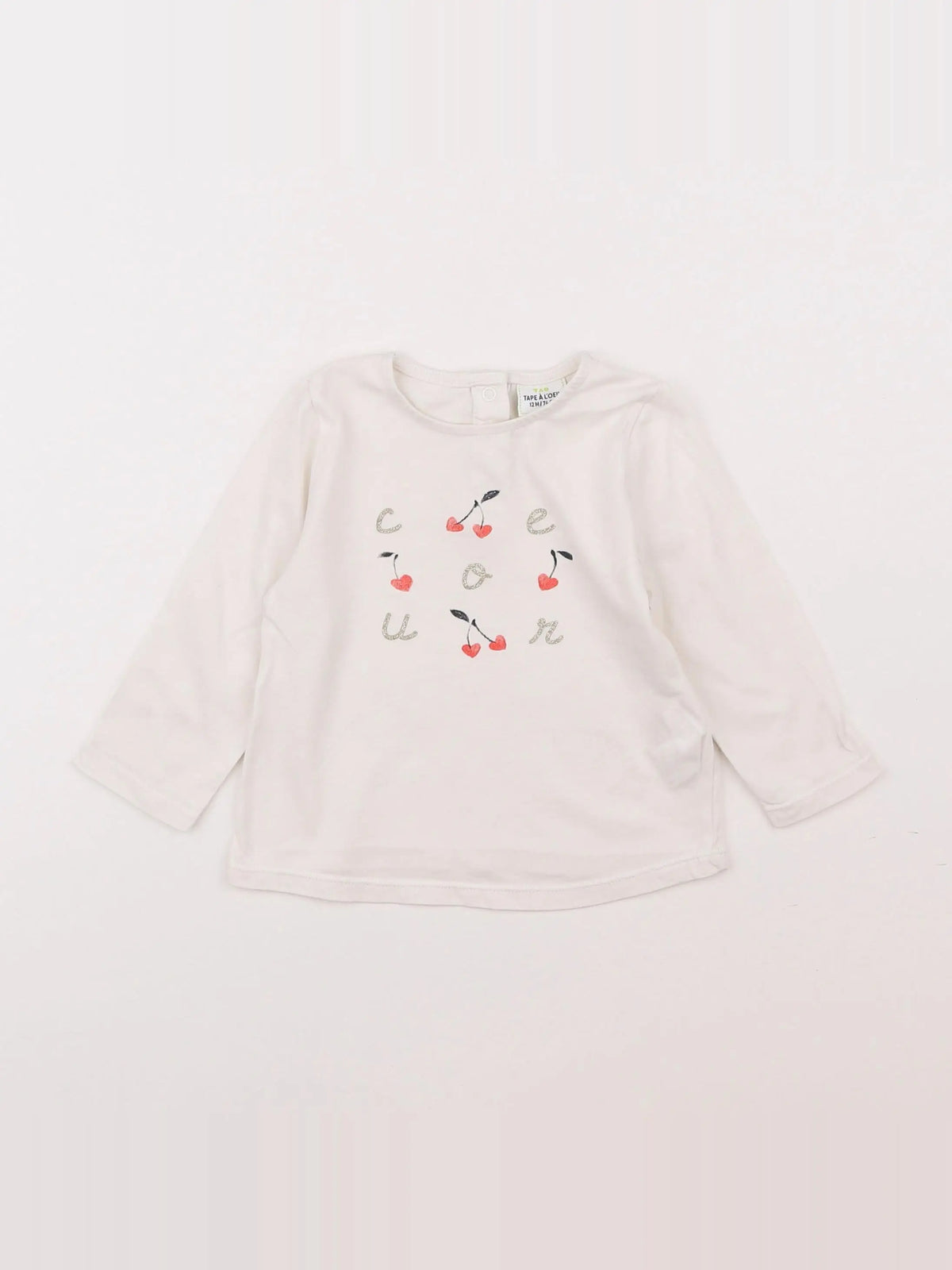 Tape à l'oeil - tee-shirt blanc - 12 mois