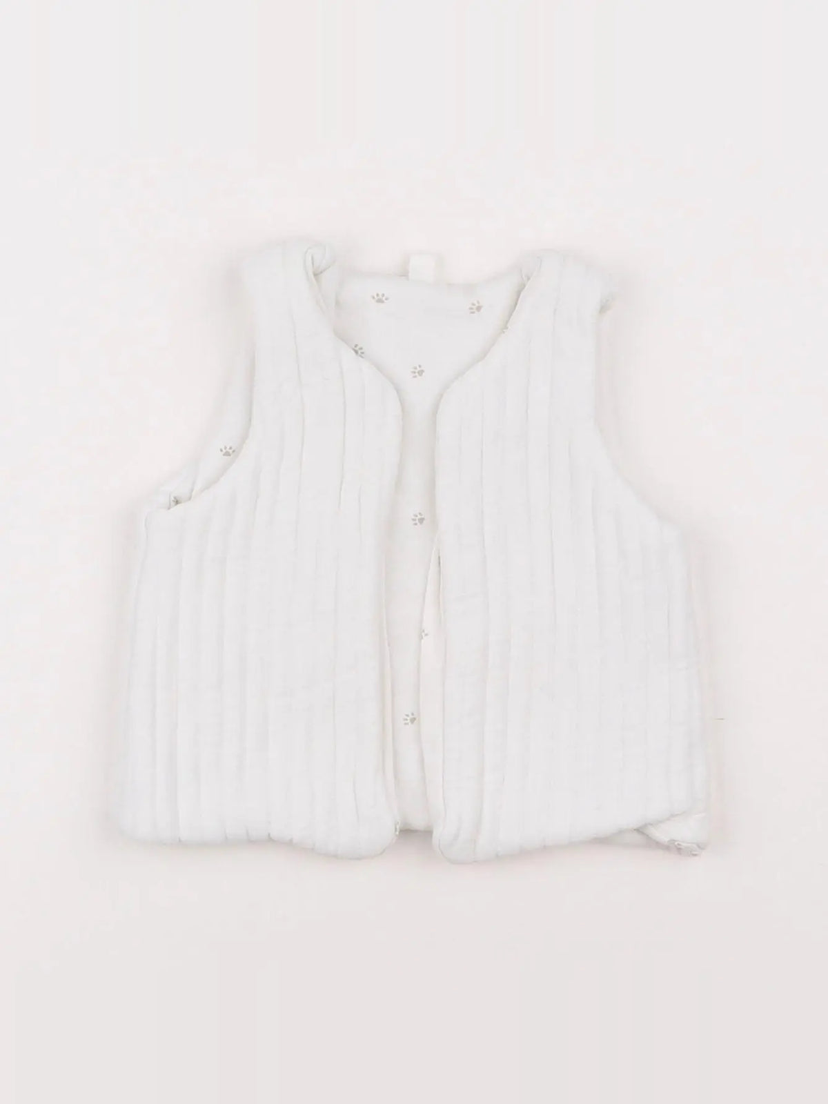 Petit Bateau - gilet blanc - 6 mois
