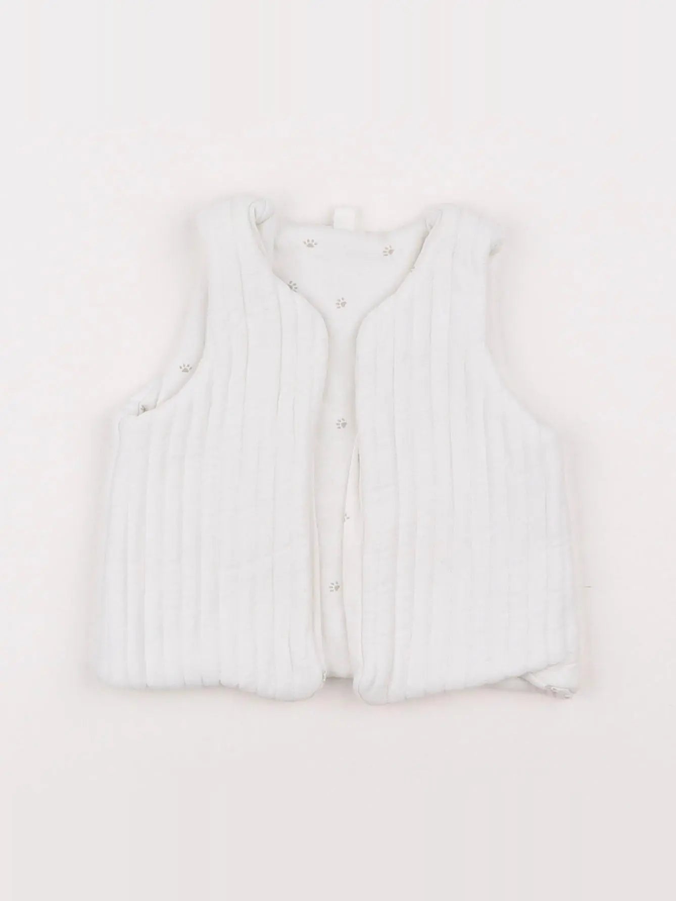 Petit Bateau - gilet blanc - 6 mois