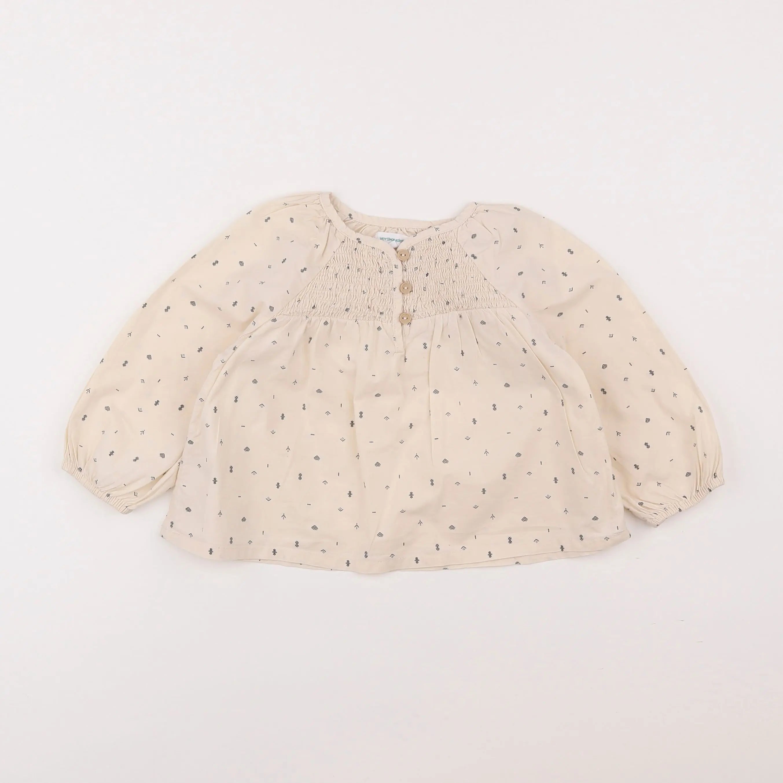 Vertbaudet - blouse beige - 2 ans