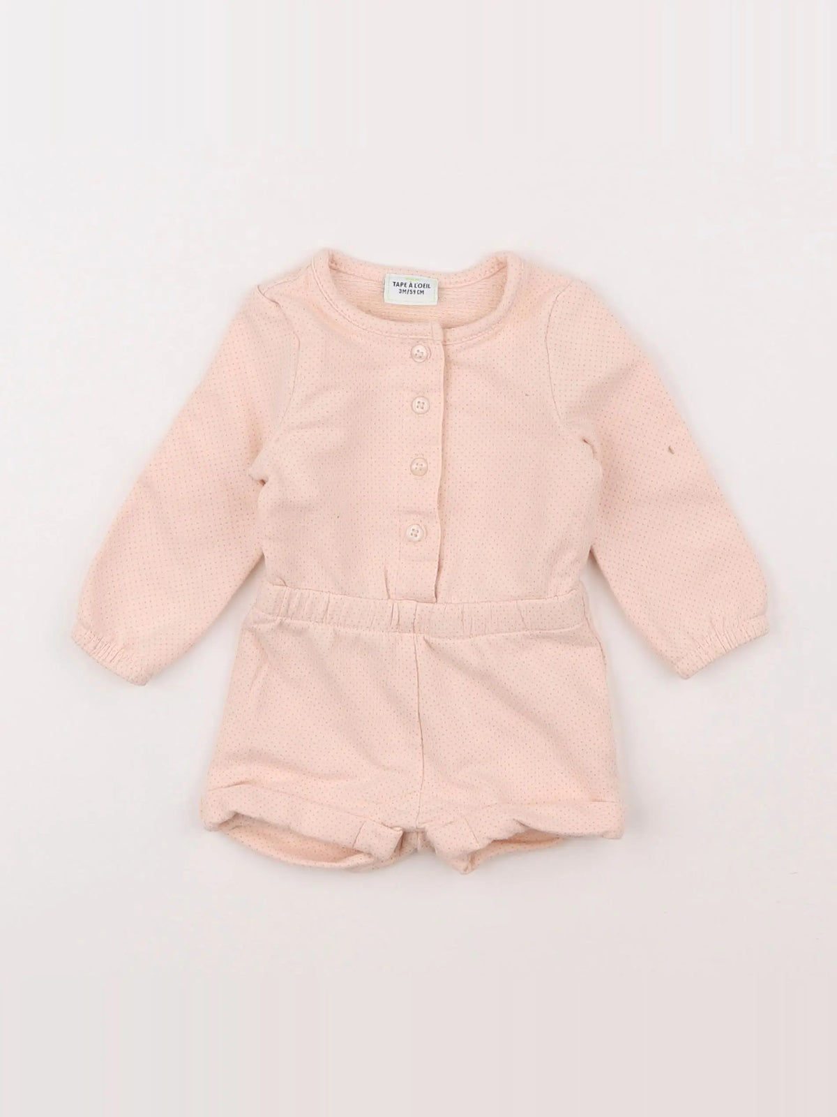 Tape à l'oeil - combinaison rose - 3 mois