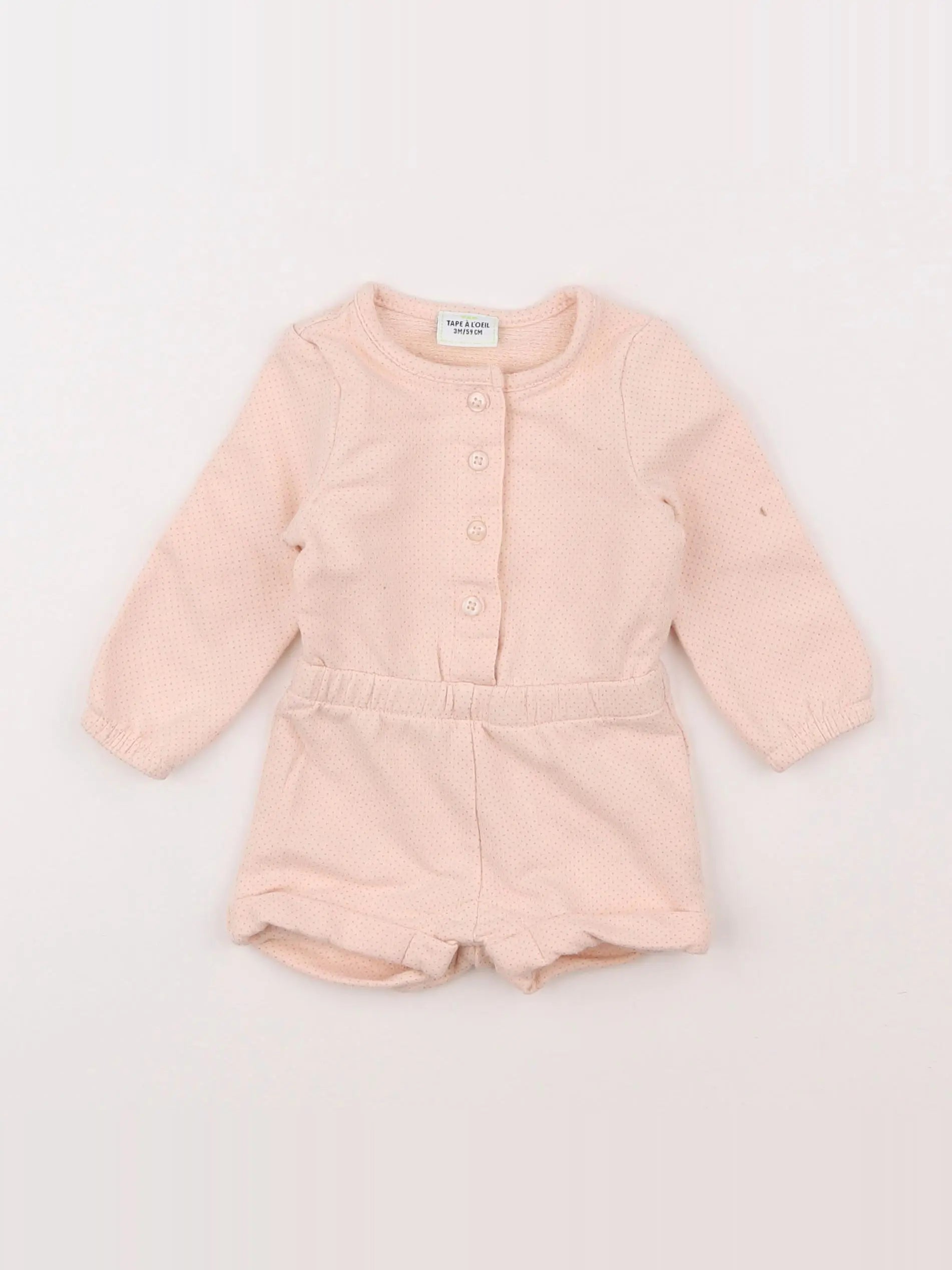 Tape à l'oeil - combinaison rose - 3 mois