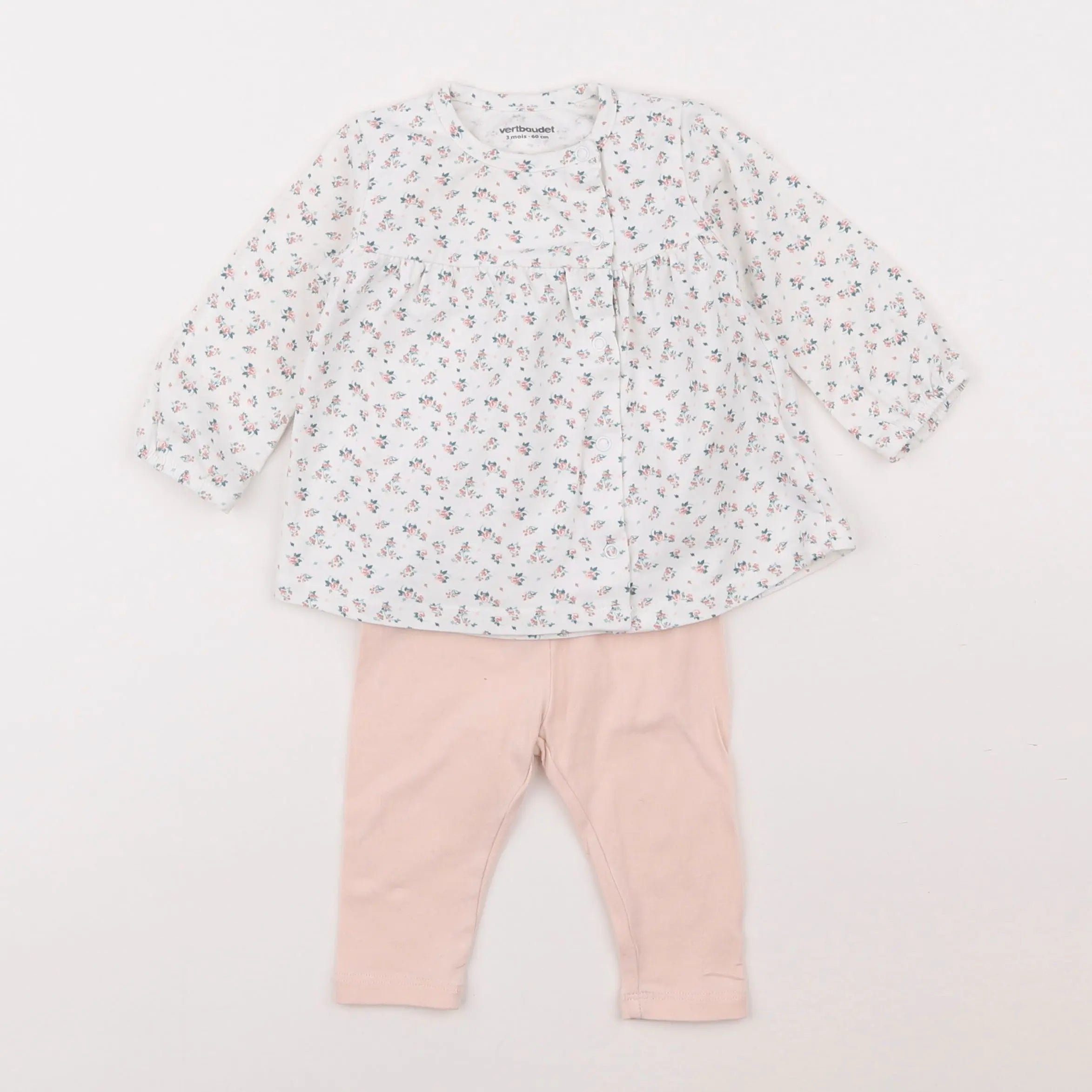 Vertbaudet - ensemble multicolore - 3 mois