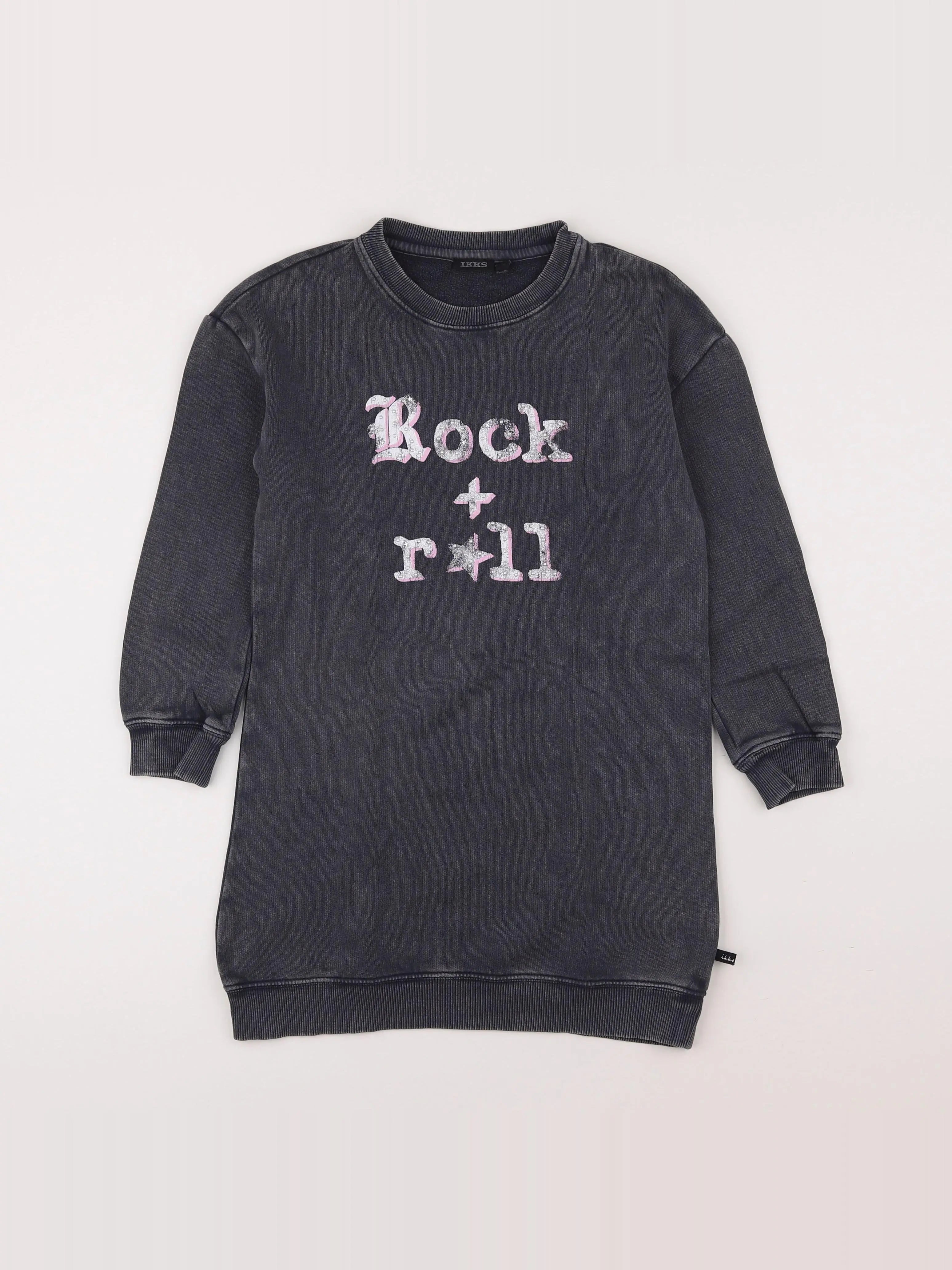 IKKS - robe gris - 8 ans