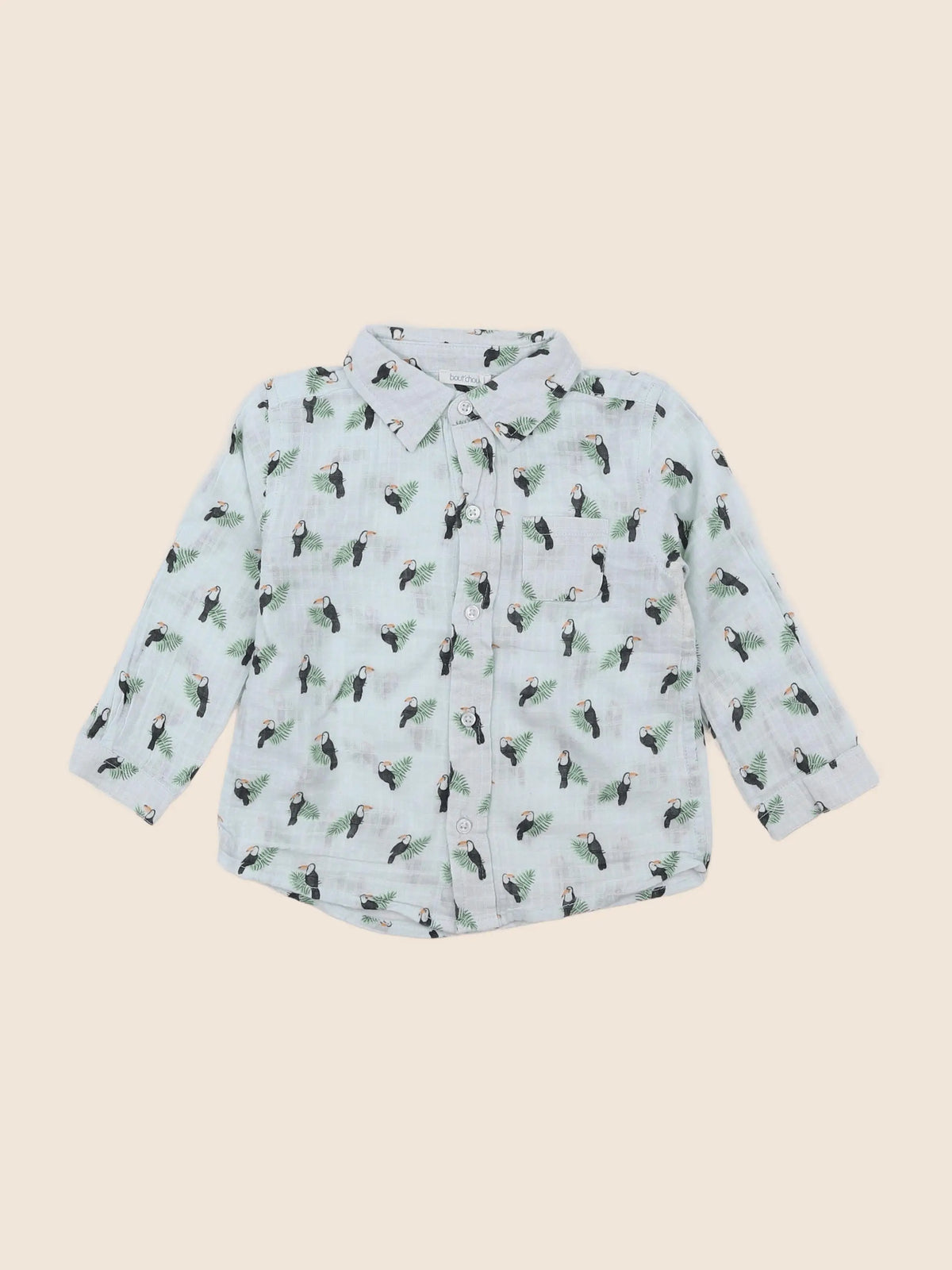 Boutchou - chemise bleu - 18 mois