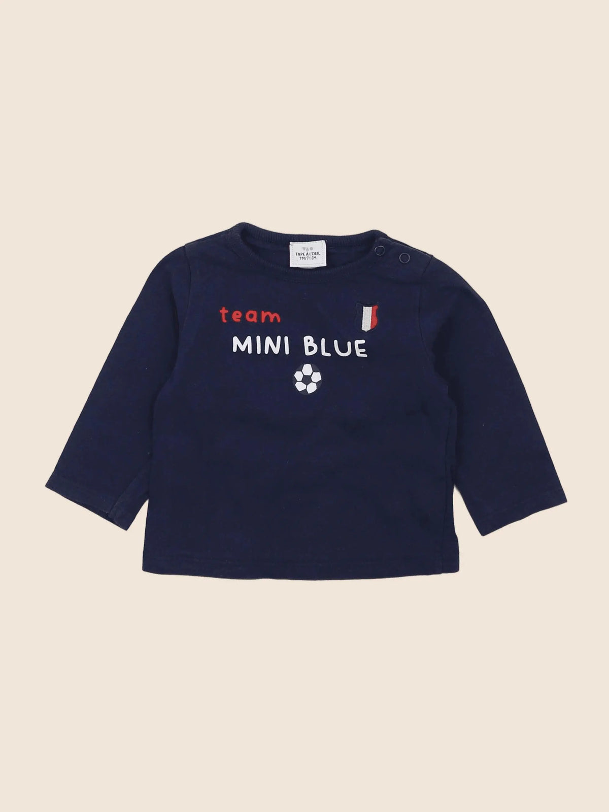 Tape à l'oeil - tee-shirt bleu - 9 mois