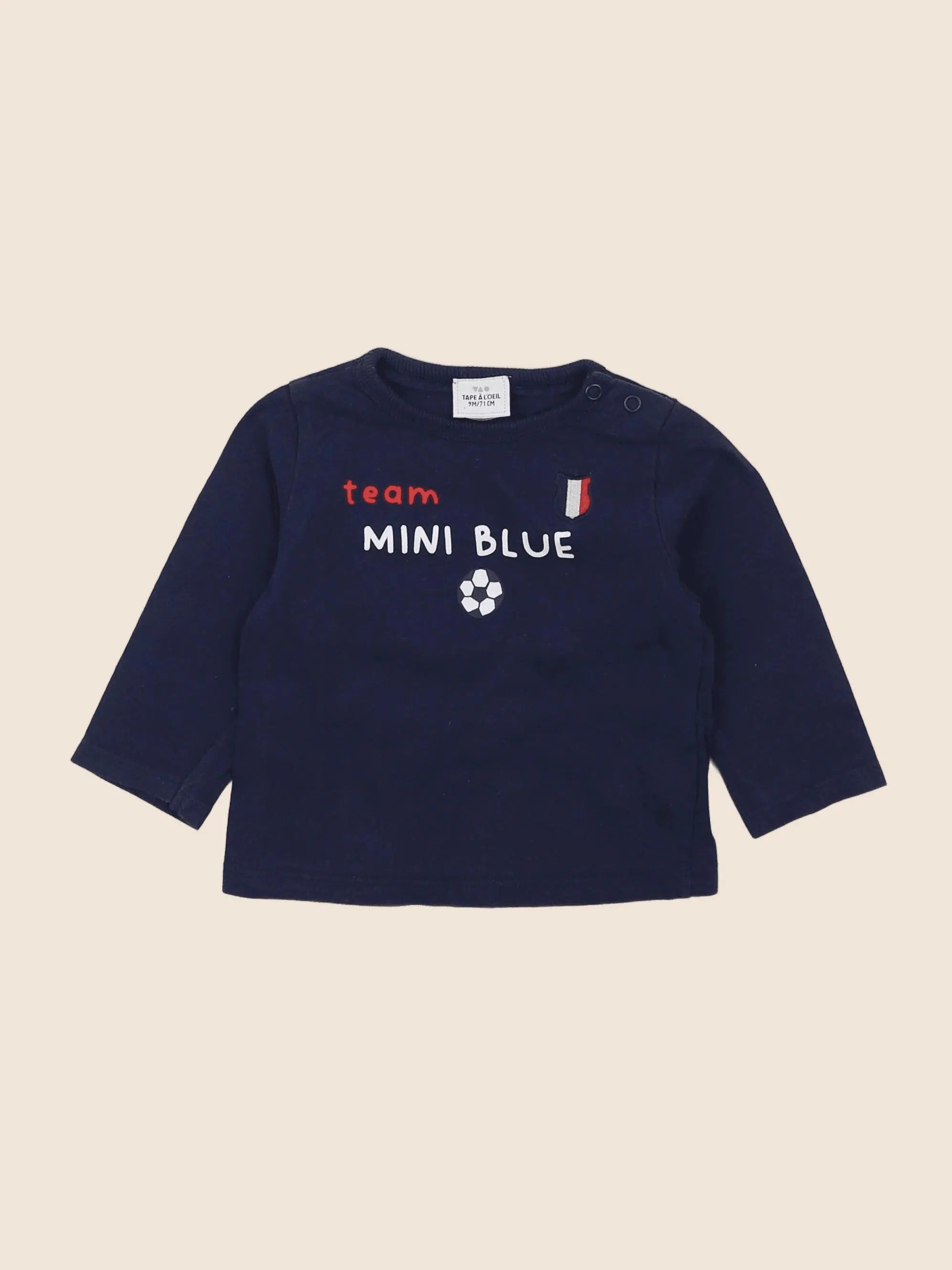 Tape à l'oeil - tee-shirt bleu - 9 mois