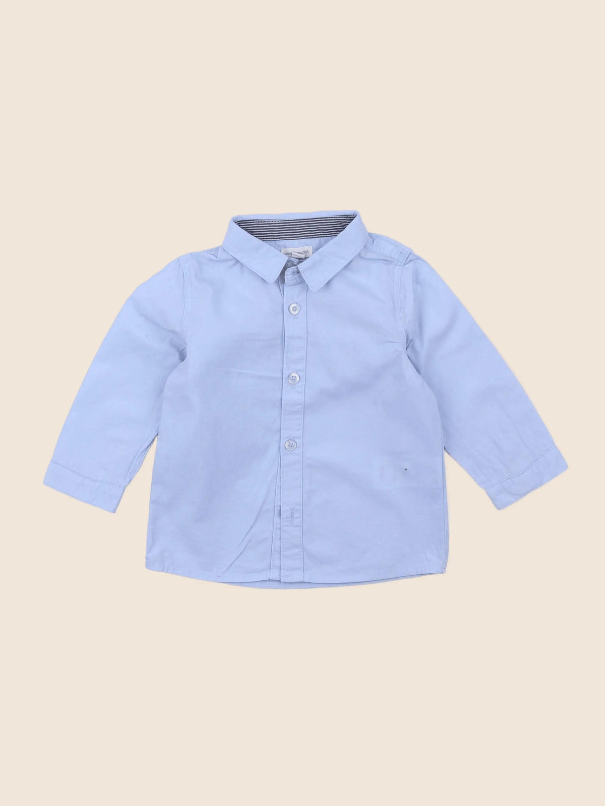 Vertbaudet - chemise bleu - 12 mois
