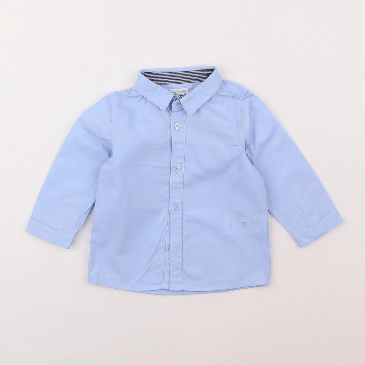 Vertbaudet - chemise bleu - 12 mois