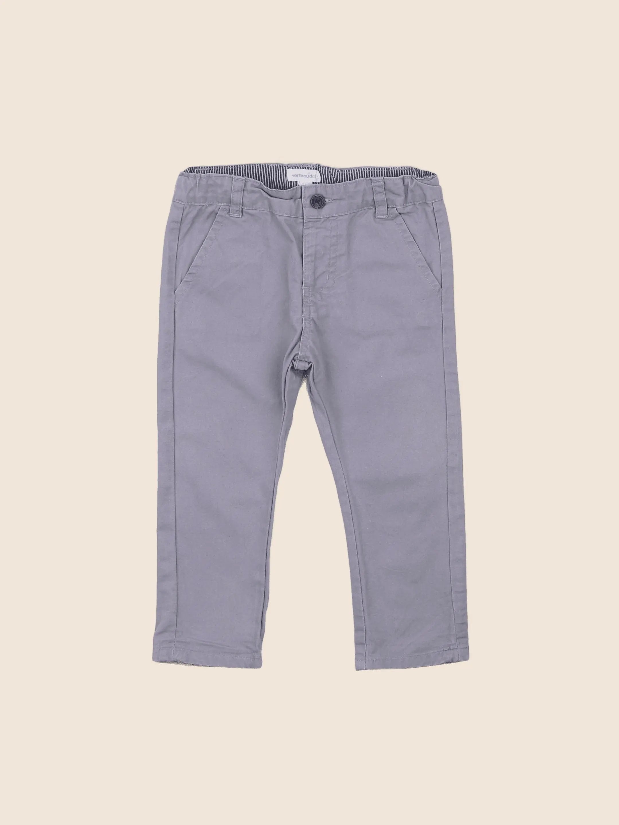 Vertbaudet - pantalon gris - 12 mois