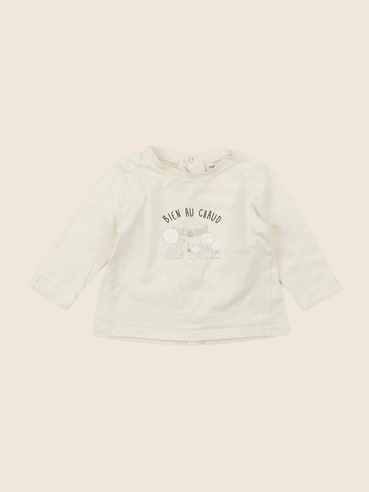 Vertbaudet - tee-shirt jaune - 6 mois