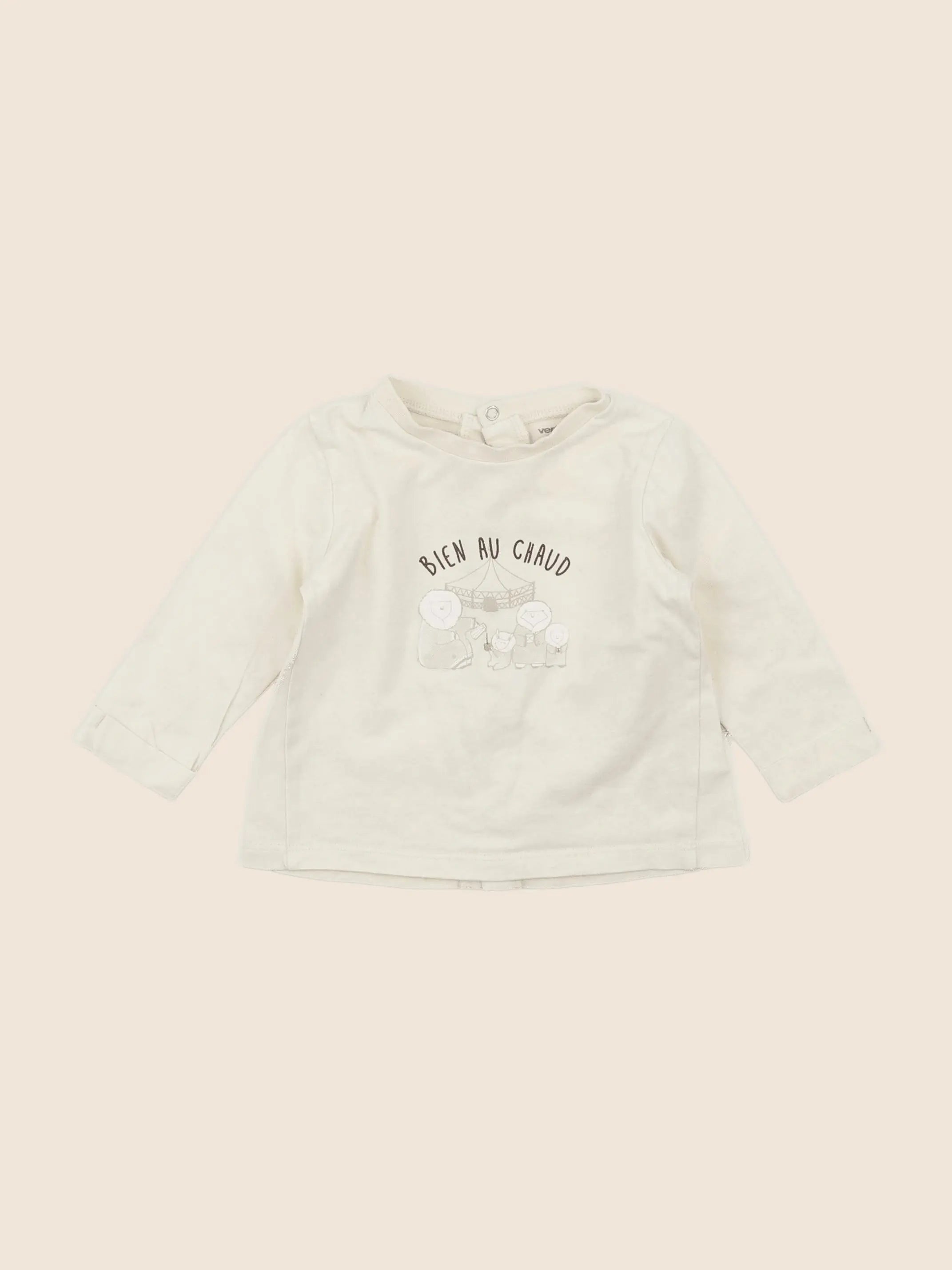 Vertbaudet - tee-shirt jaune - 6 mois
