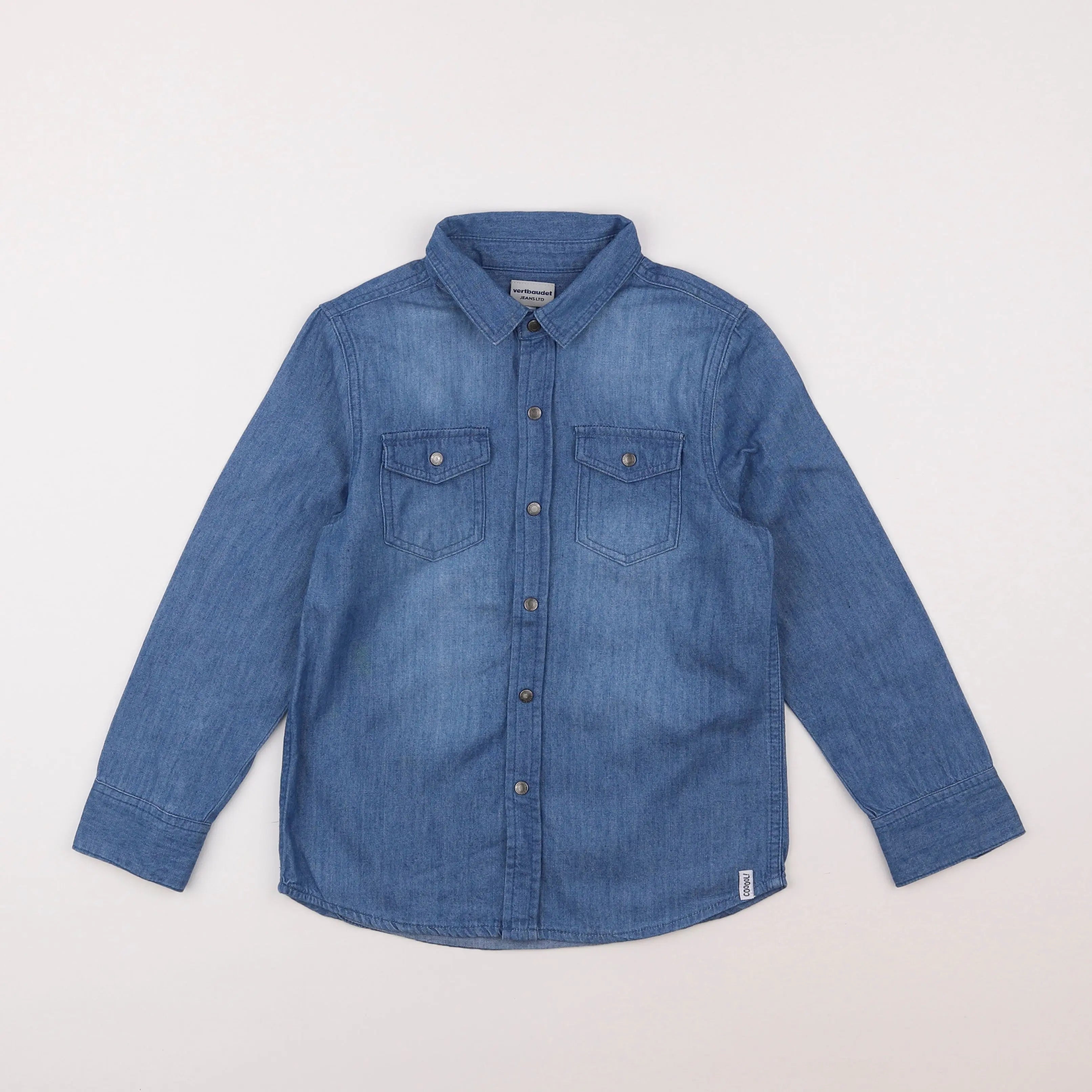 Vertbaudet - chemise bleu - 8 ans