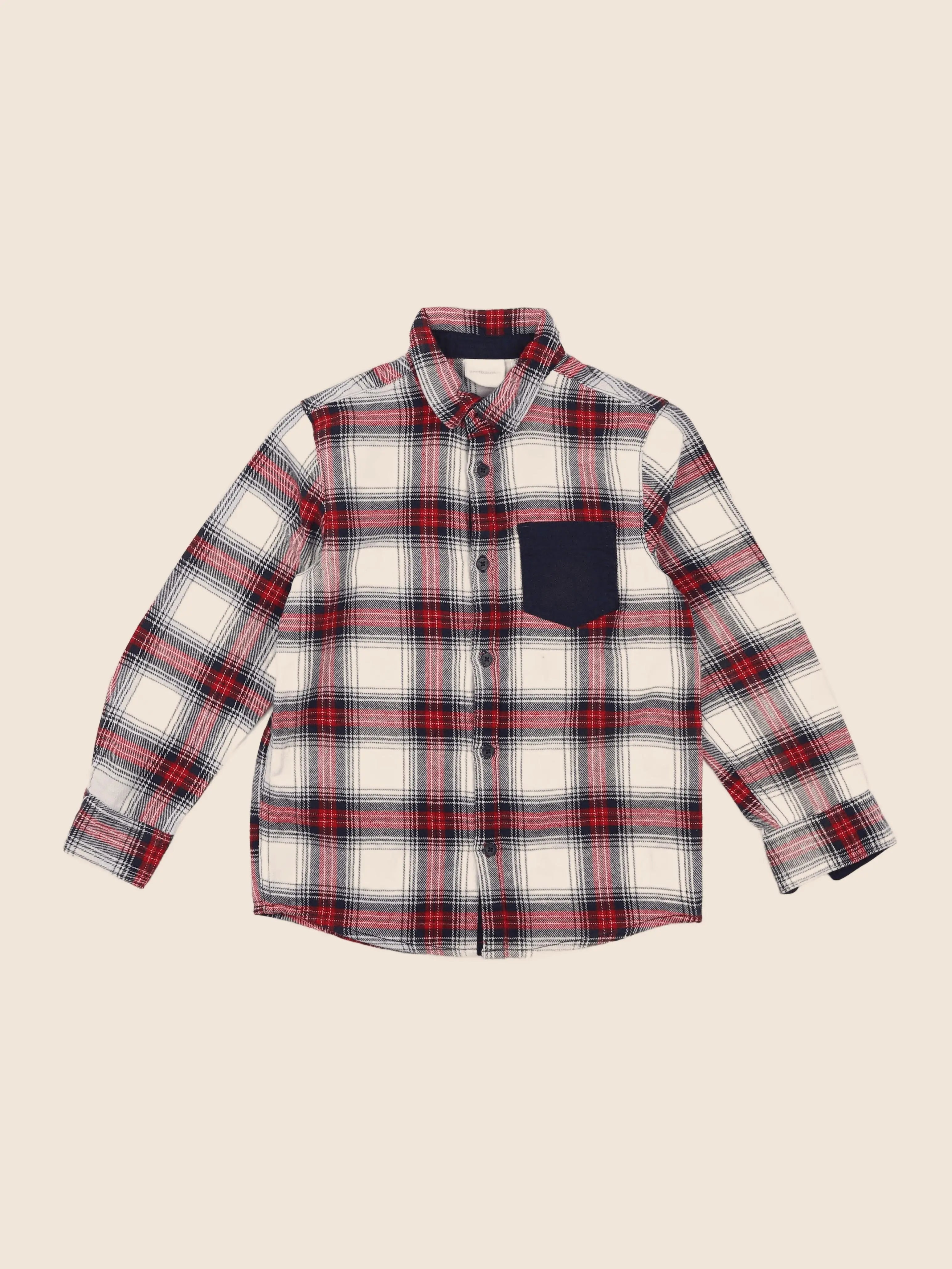 Vertbaudet - chemise rouge - 8 ans