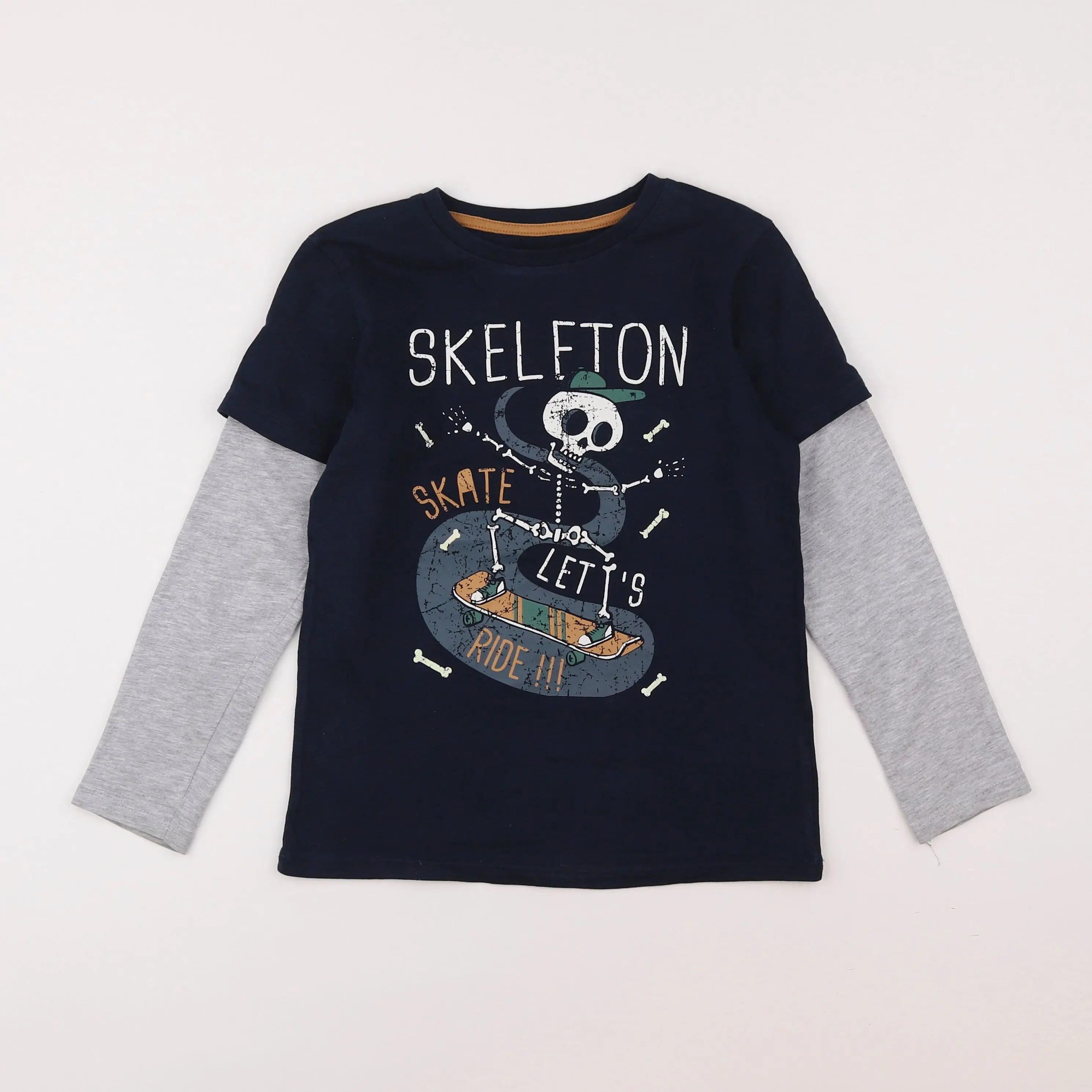 Vertbaudet - tee-shirt bleu - 8 ans