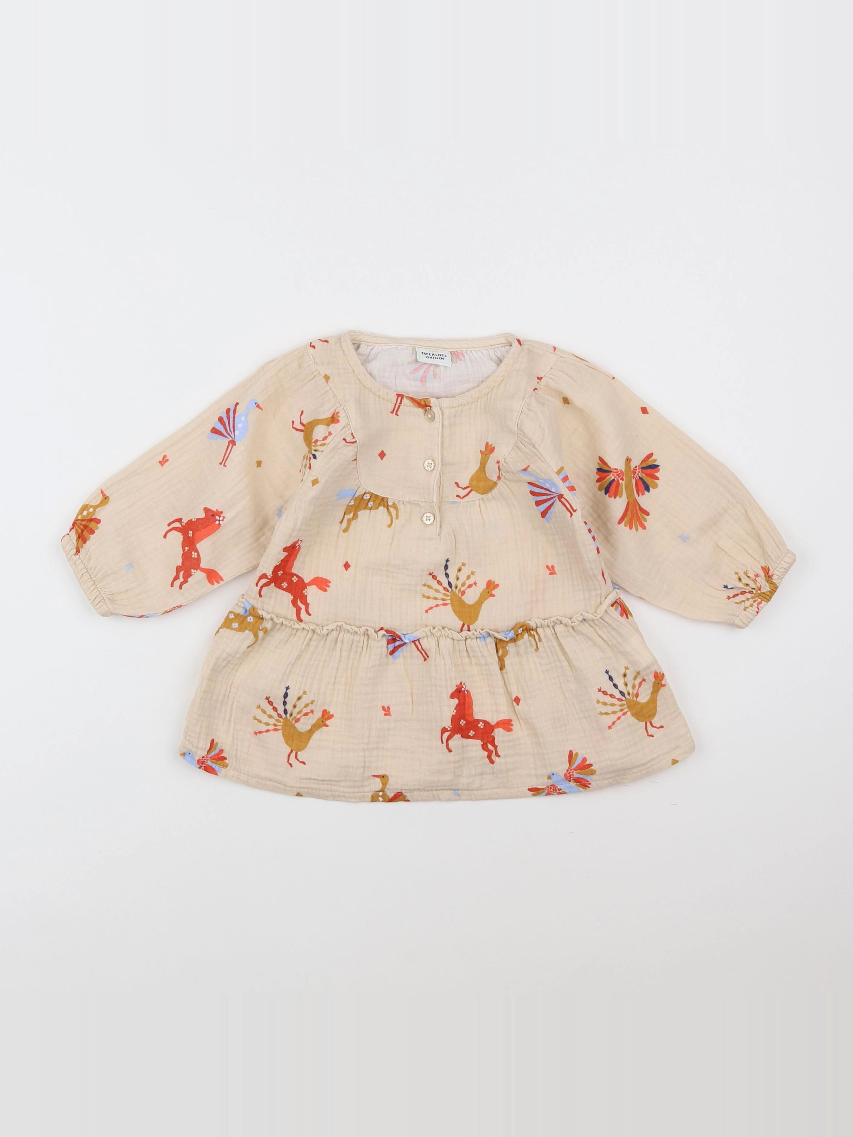 Tape à l'oeil - blouse beige - 12 mois