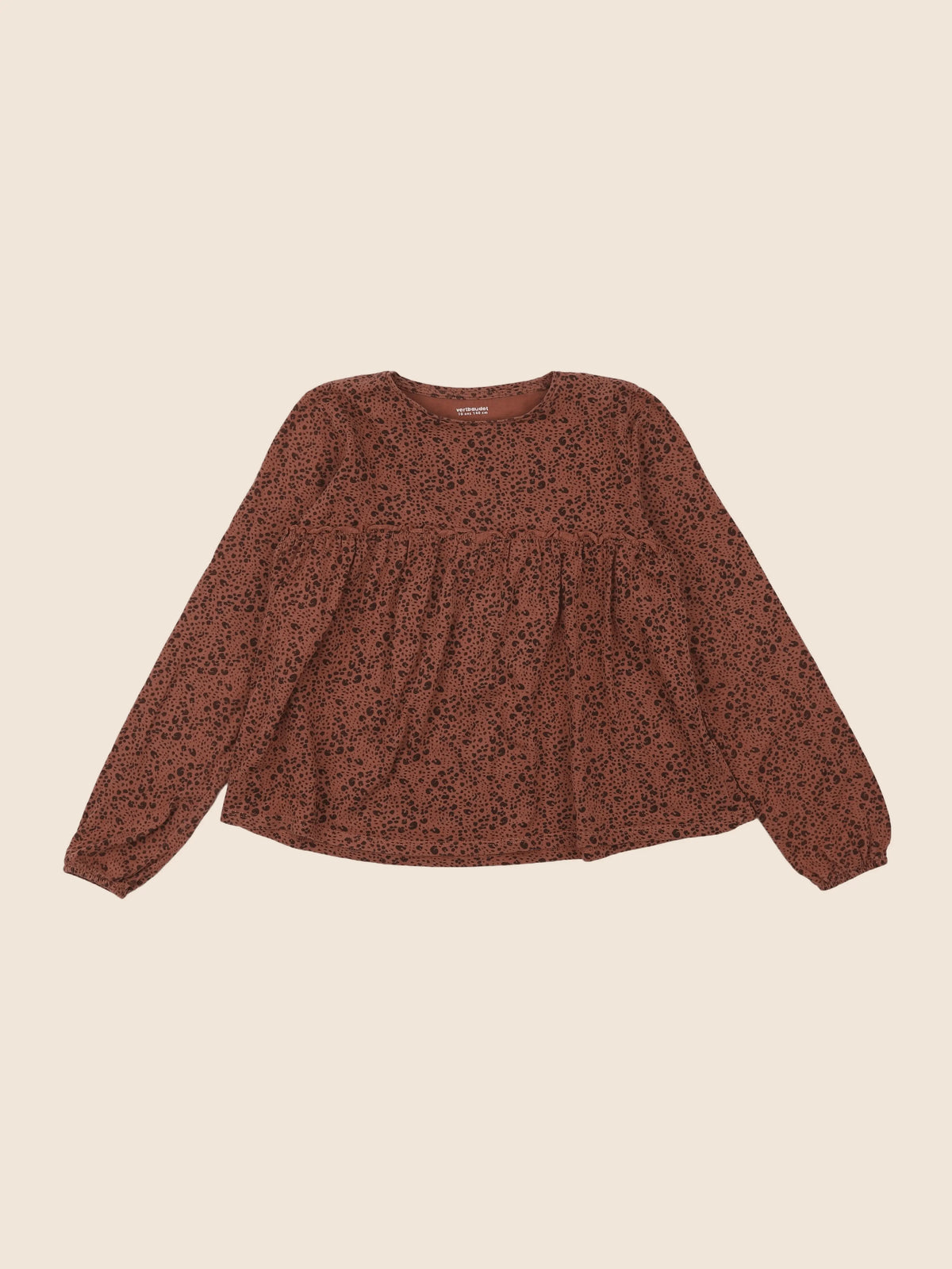 Vertbaudet - tee-shirt marron - 10 ans