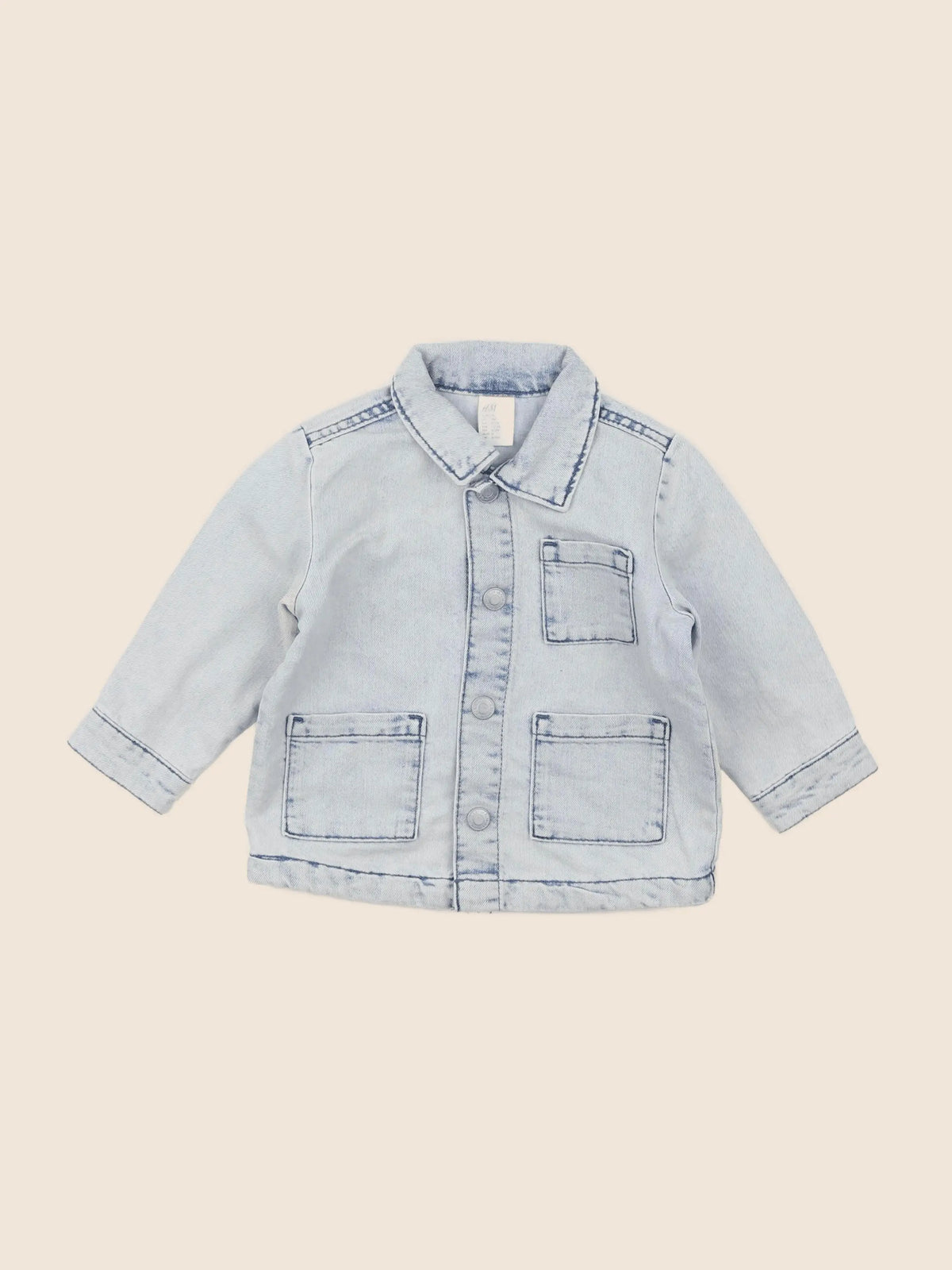 H&M - veste bleu - 6/9 mois
