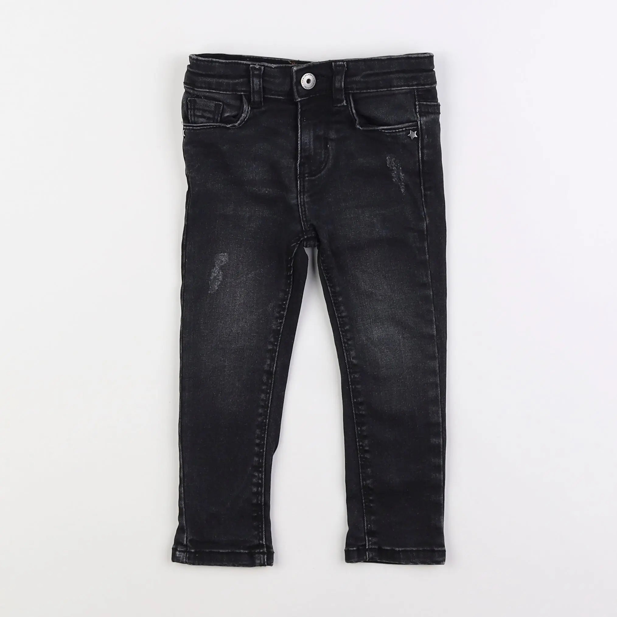 Vertbaudet - jean gris, noir - 2 ans