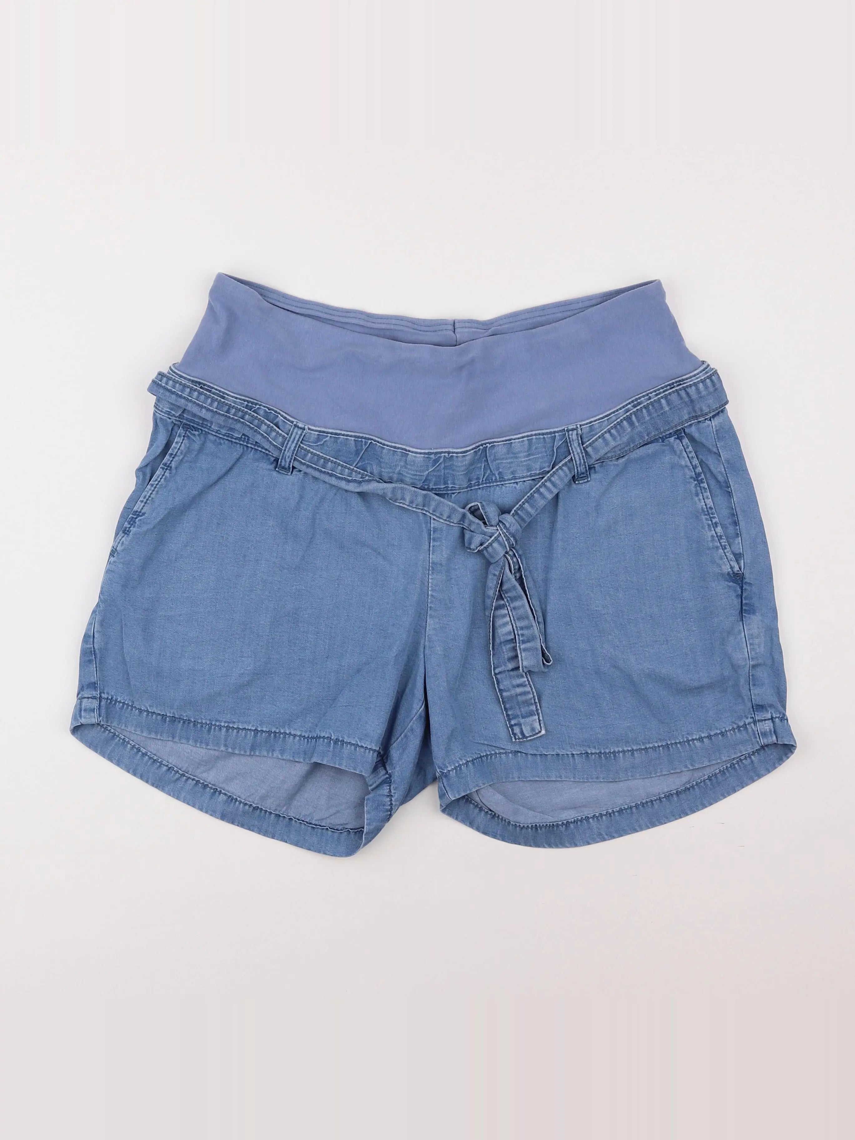 H&M - short grossesse bleu - m