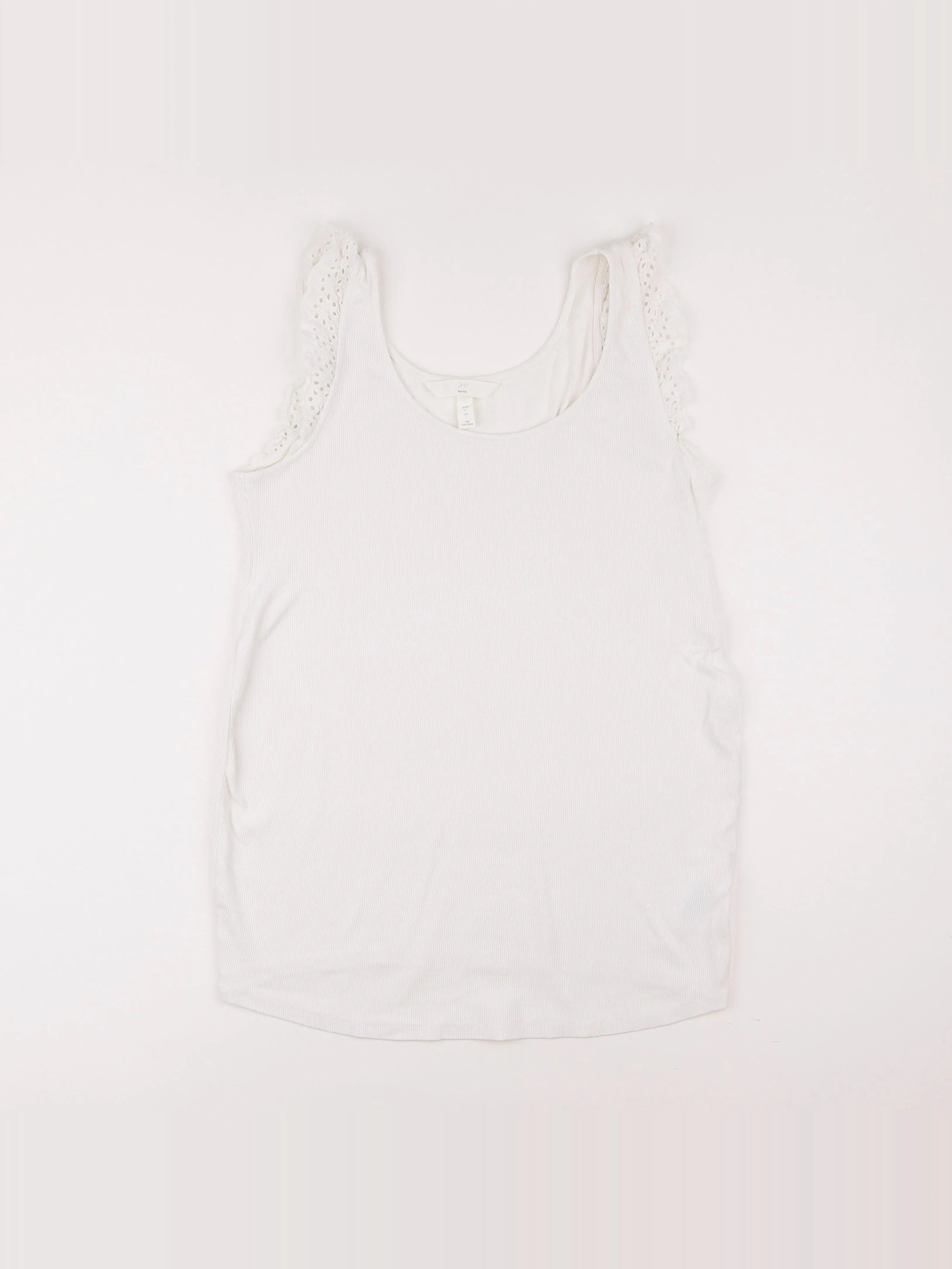 H&M - tee-shirt grossesse blanc - l