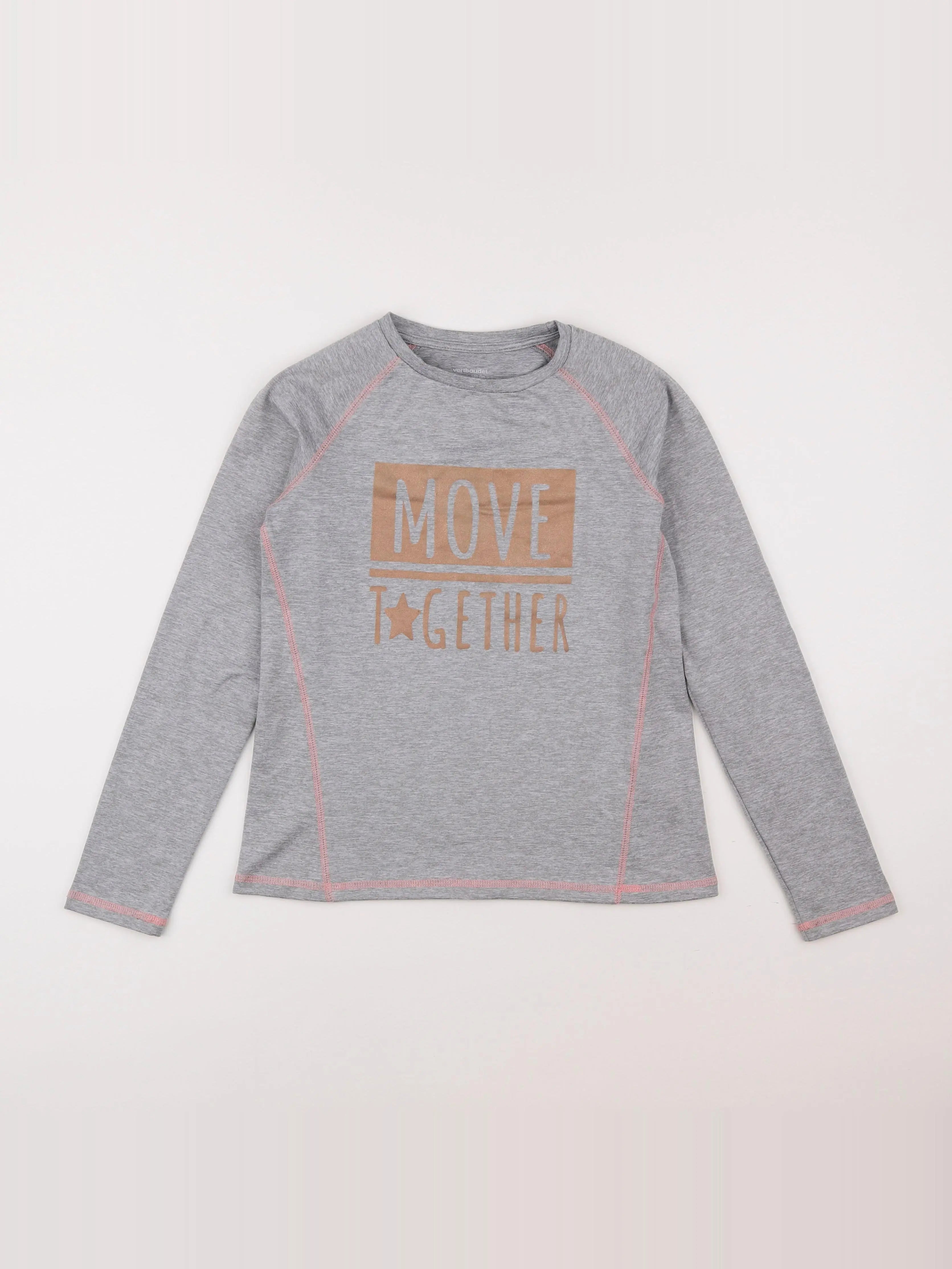 Vertbaudet - tee-shirt gris - 10 ans