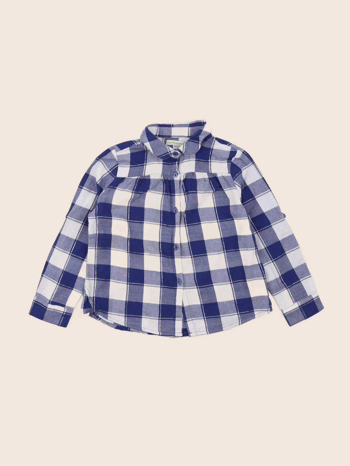 Vertbaudet - blouse bleu, argent - 5 ans