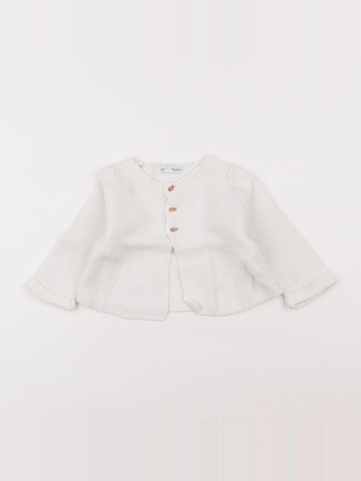 Vertbaudet - gilet blanc - 6 mois