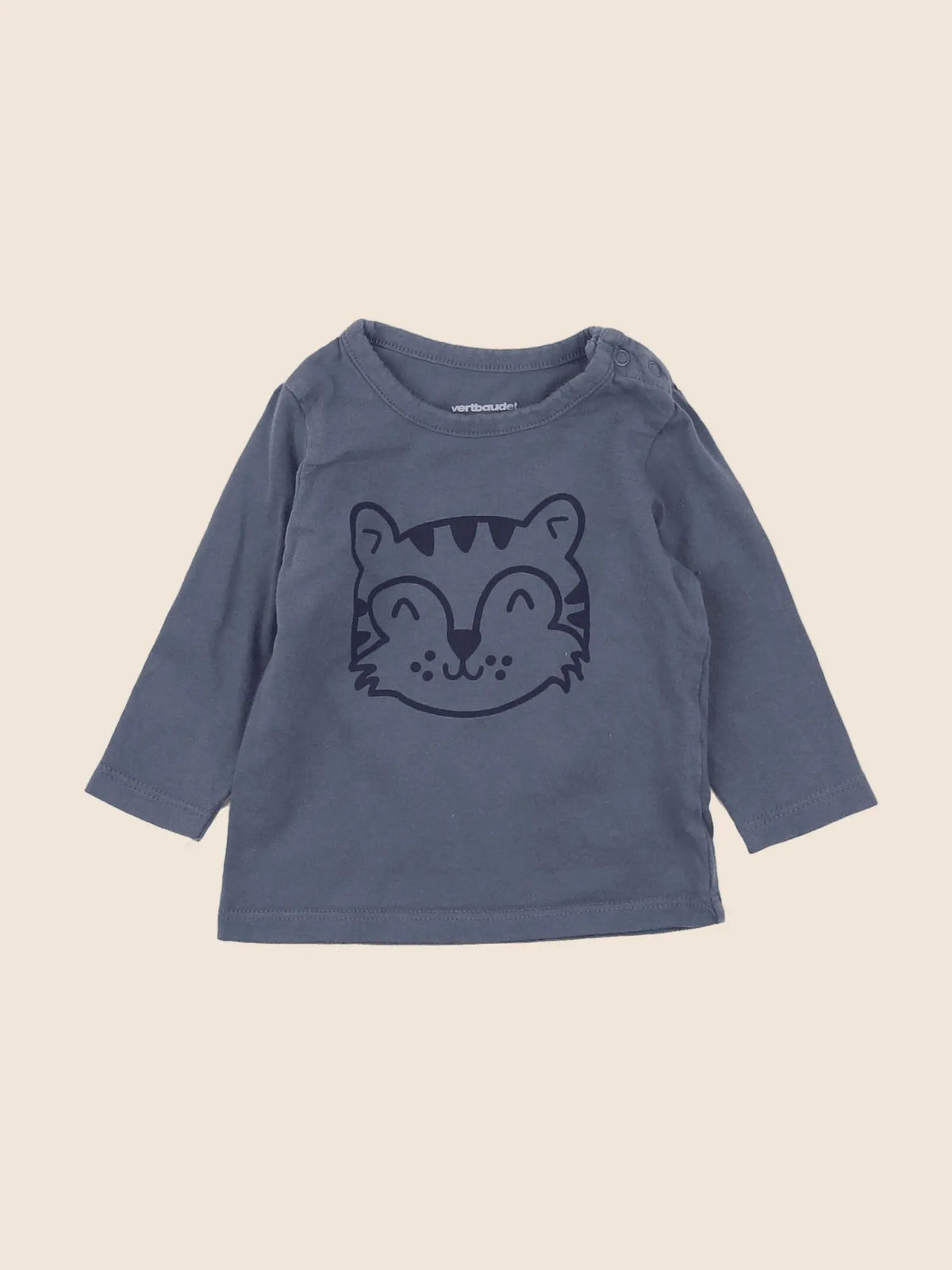 Vertbaudet - tee-shirt bleu - 3 mois