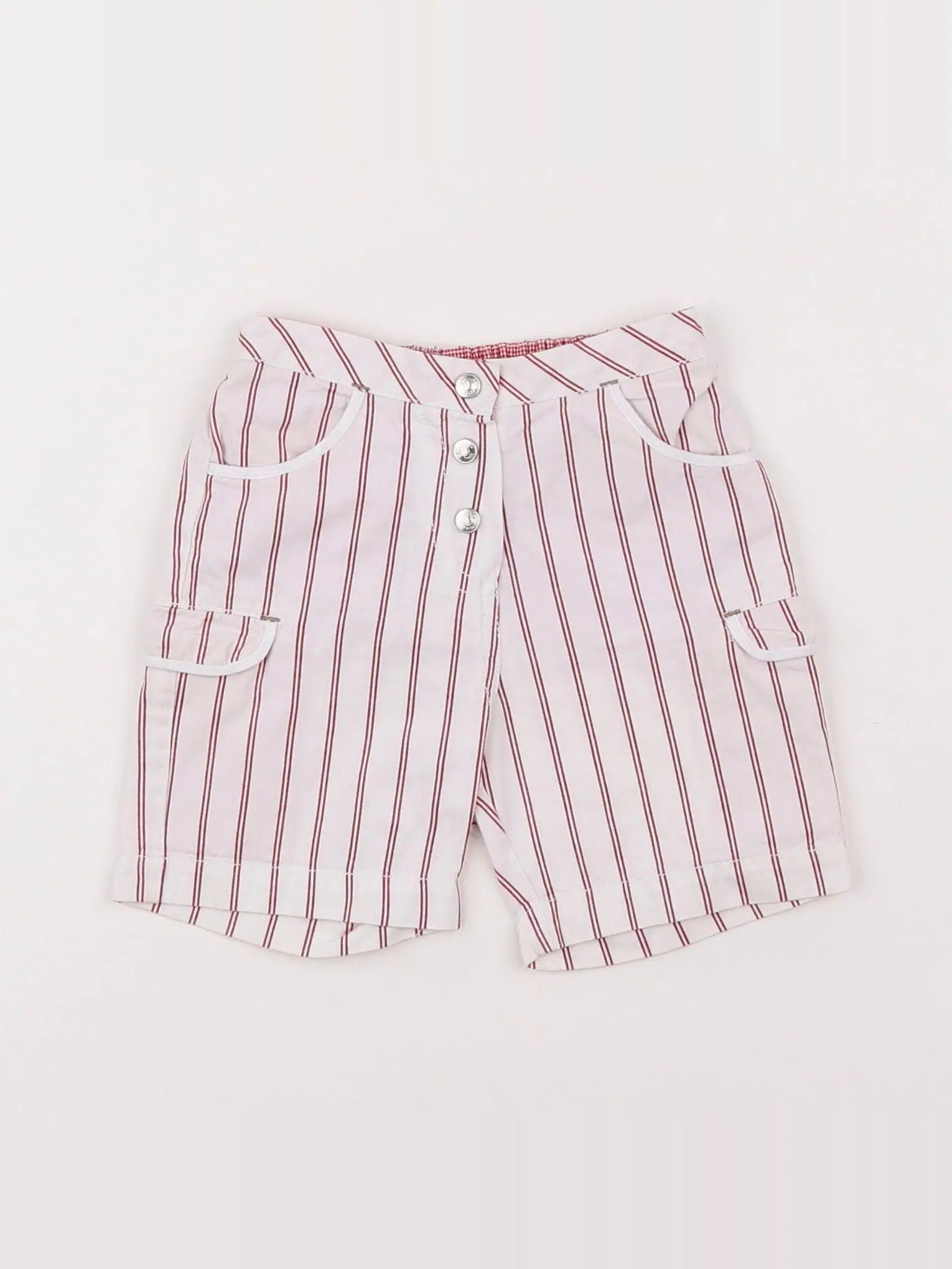 Jacadi - short blanc, rouge - 3 mois