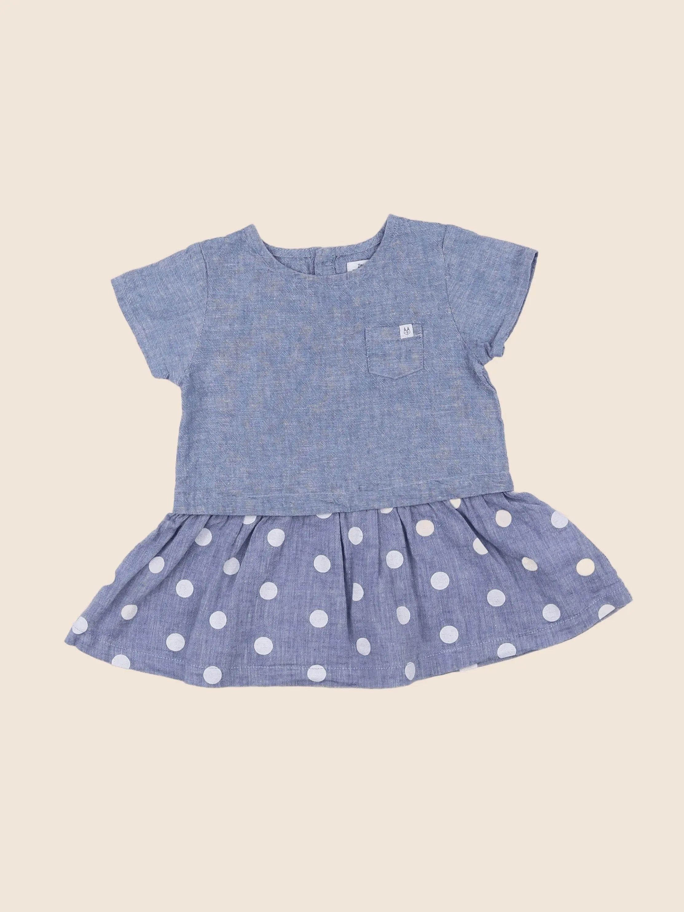 Zara - robe bleu - 6/9 mois