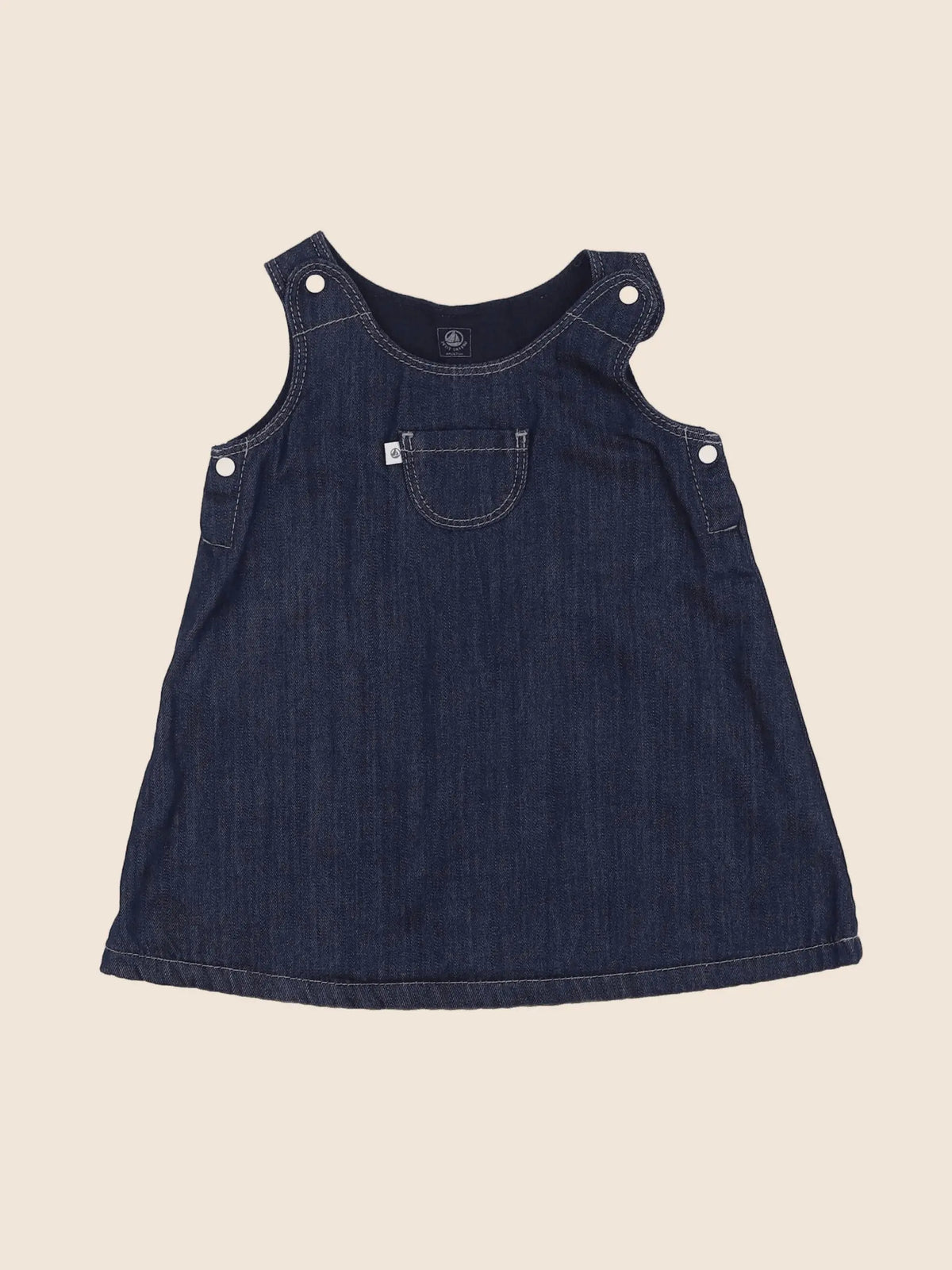 Petit Bateau - robe bleu - 6 mois